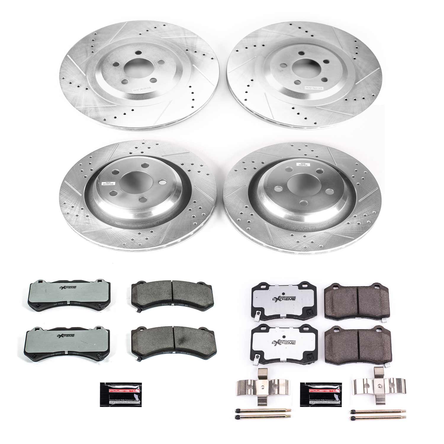 Z26 Street Performance Ceramic Brake Pad and Drilled & Slotted Rotor Kit