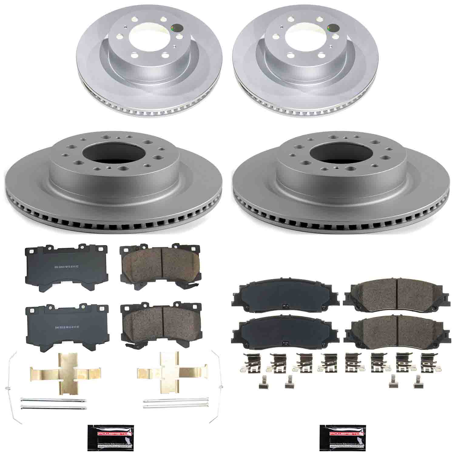 Evolution Coated Rotor And Low-Dust Ceramic Brake Pad Kit