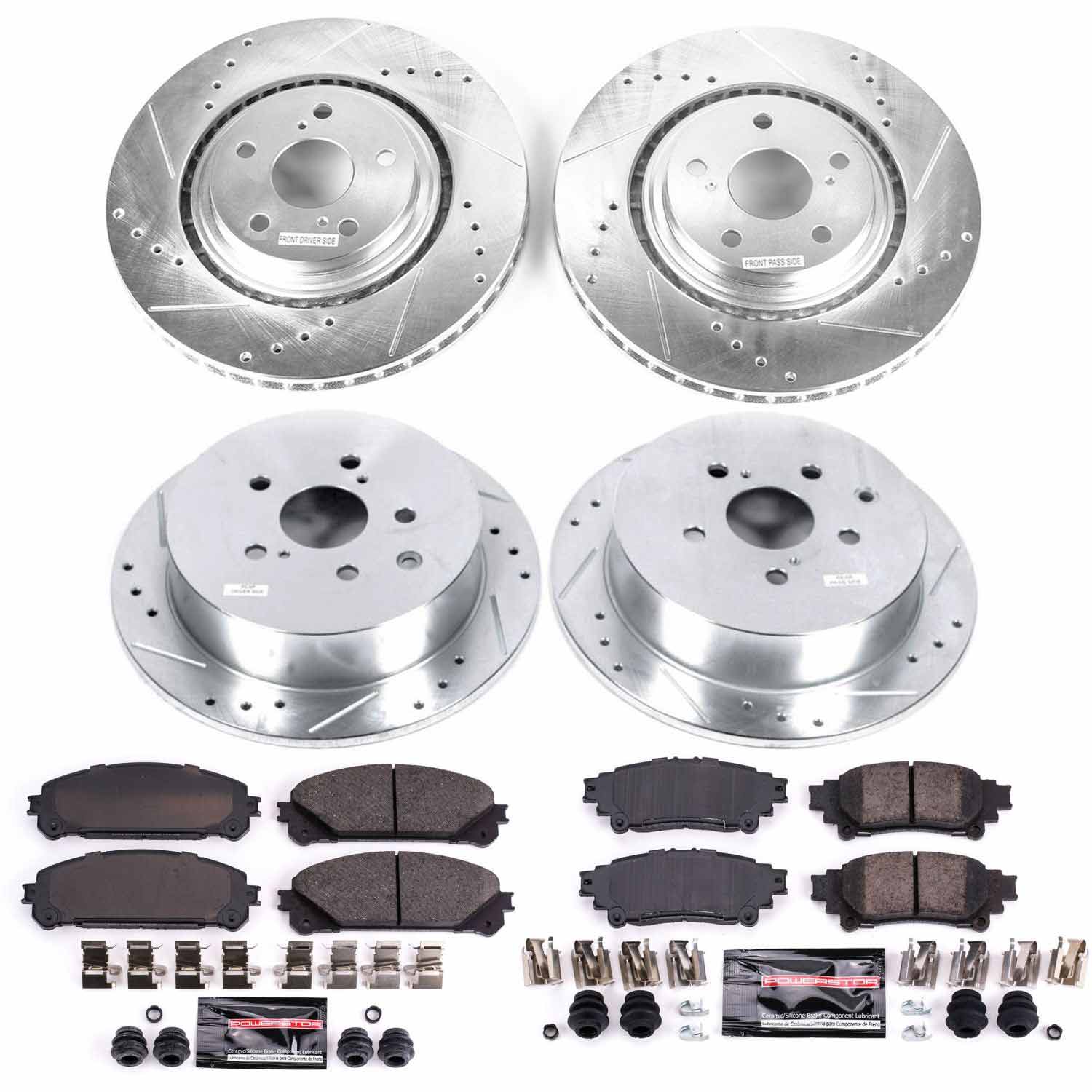 Z23 Daily Driver Carbon-Fiber Ceramic Brake Pad and Drilled & Slotted Rotor Kit