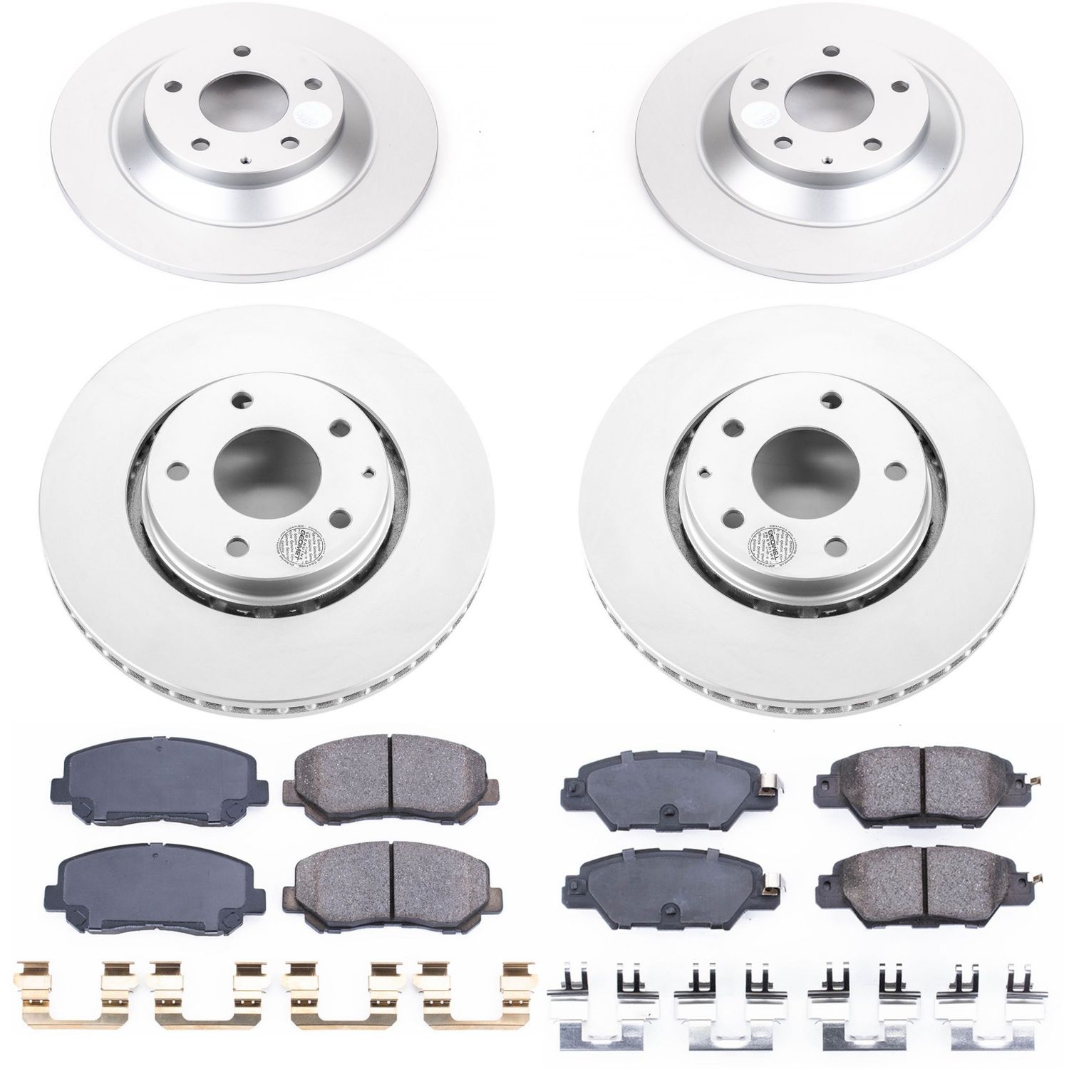 Evolution Coated Rotor And Low-Dust Ceramic Brake Pad Kit