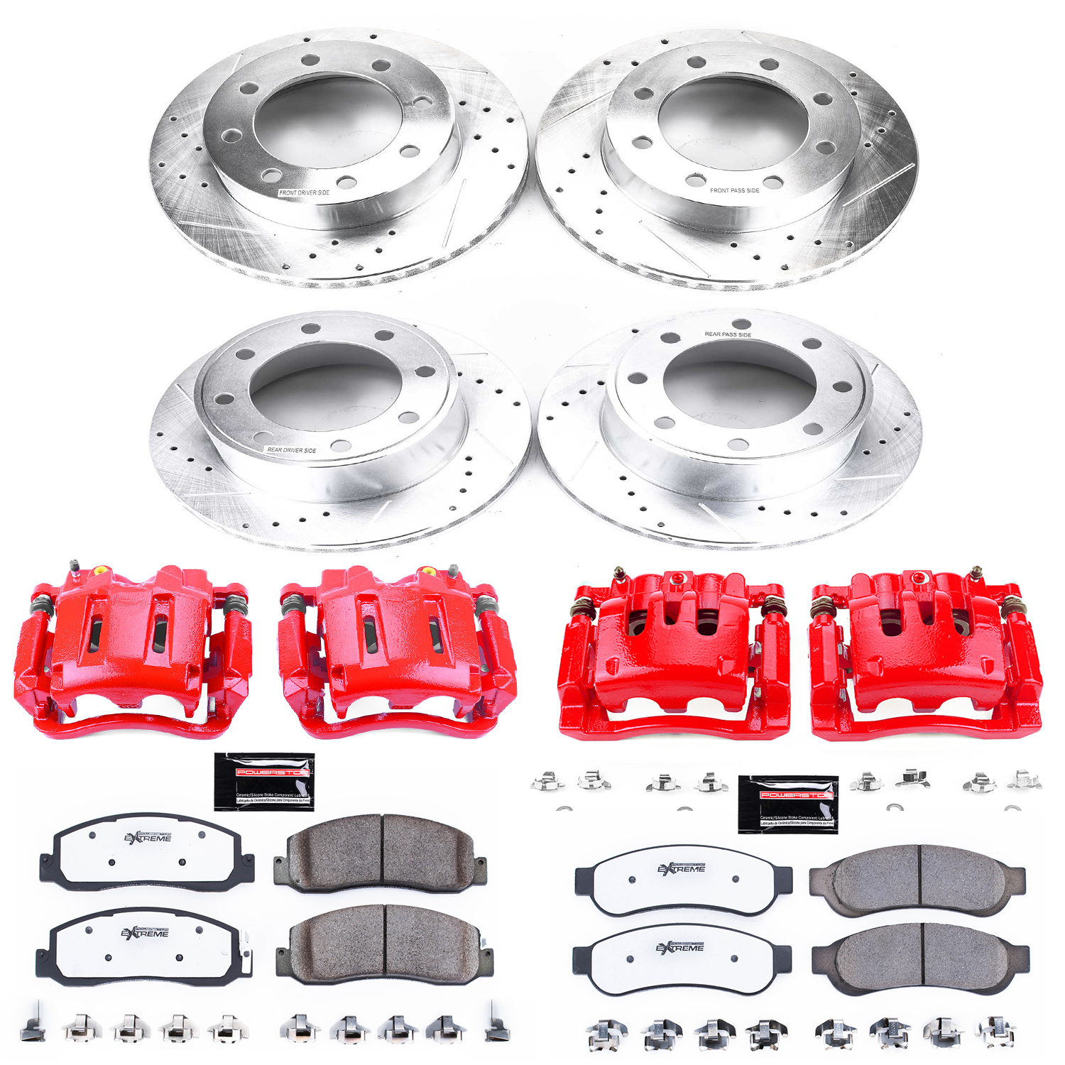 Z36 Truck and SUV Ceramic Brake Pad, Drilled & Slotted Rotor, and Caliper Kit