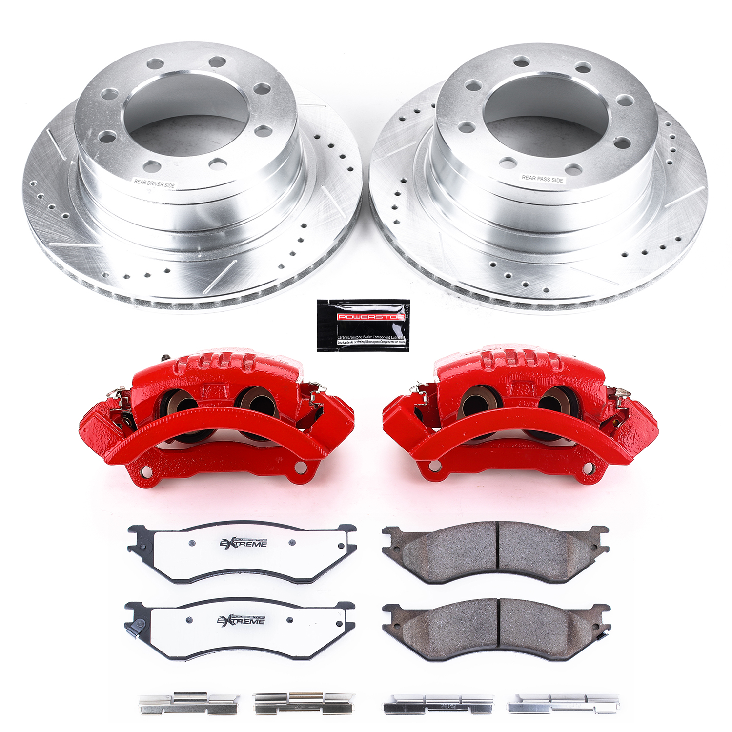 Z36 Truck and SUV Ceramic Brake Pad, Drilled & Slotted Rotor, and Caliper Kit