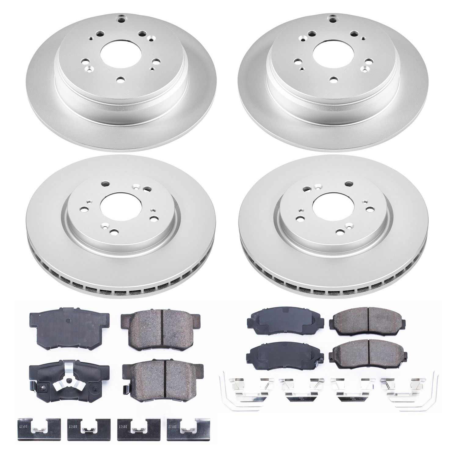 Evolution Coated Rotor And Low-Dust Ceramic Brake Pad Kit