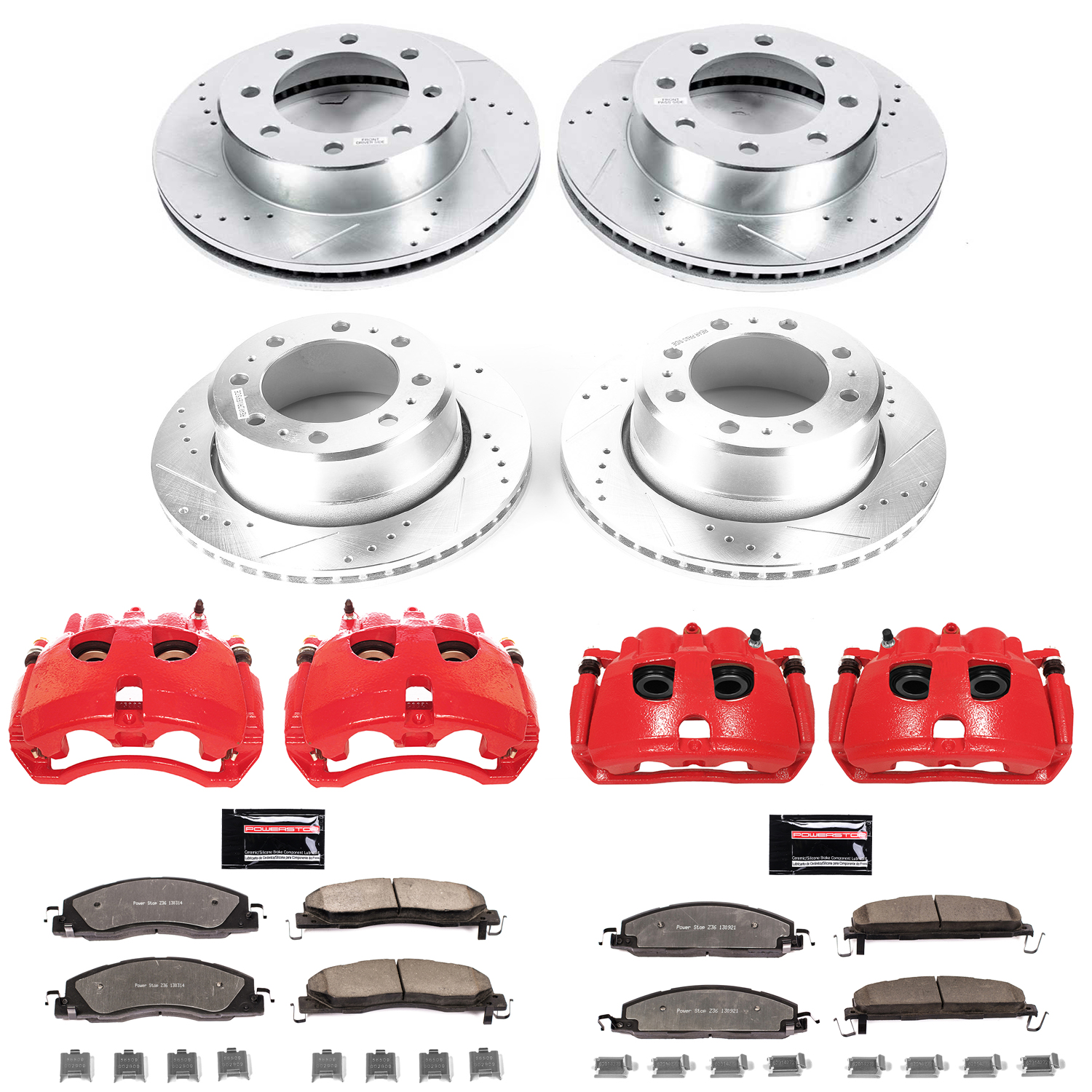Z36 Truck and SUV Ceramic Brake Pad, Drilled & Slotted Rotor, and Caliper Kit