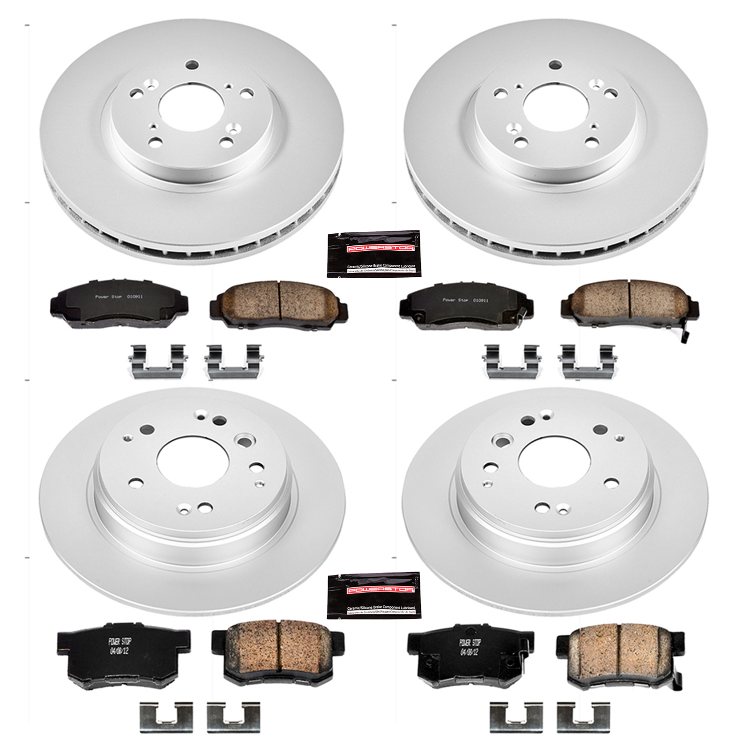 Evolution Coated Rotor And Low-Dust Ceramic Brake Pad Kit