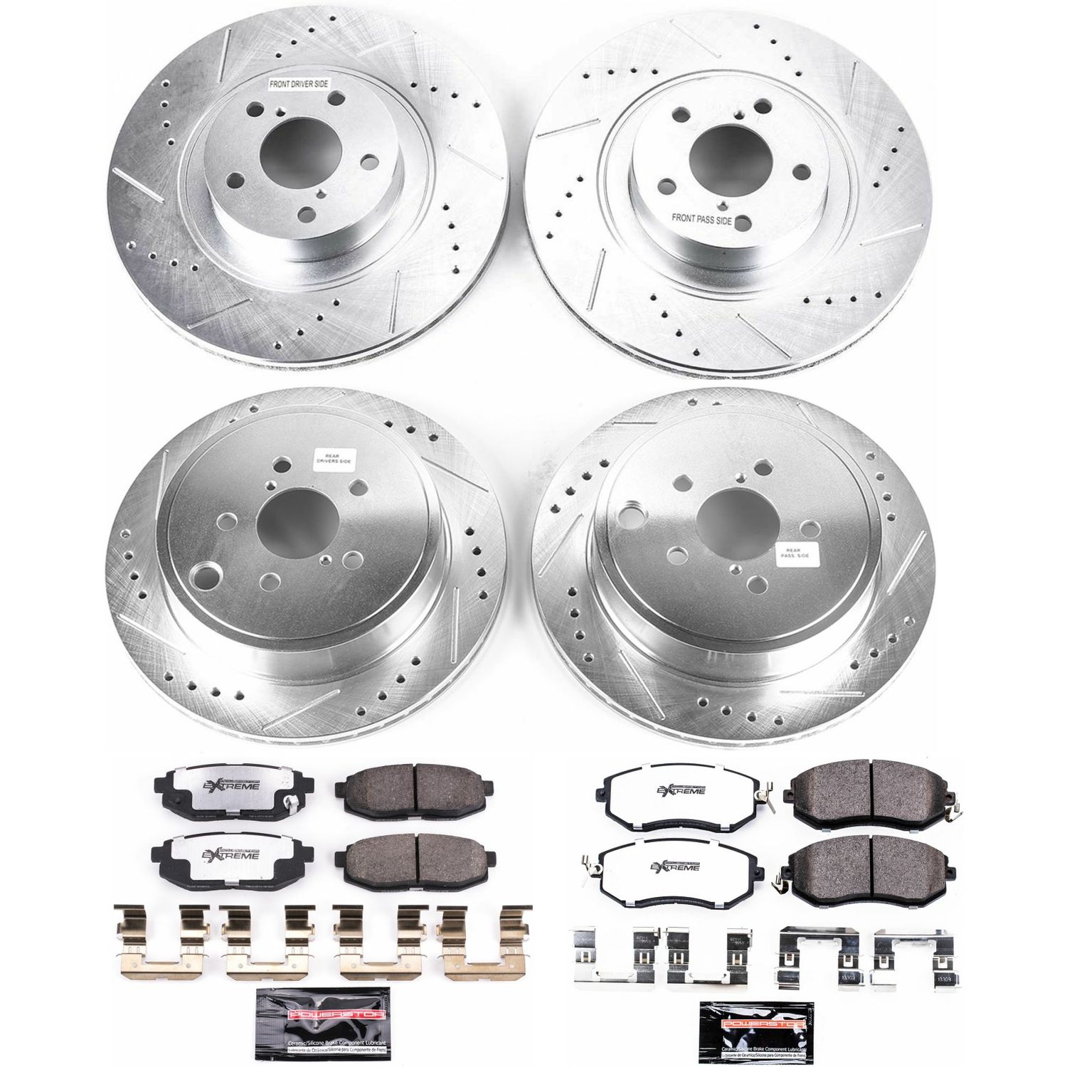 Z26 Street Performance Ceramic Brake Pad and Drilled & Slotted Rotor Kit