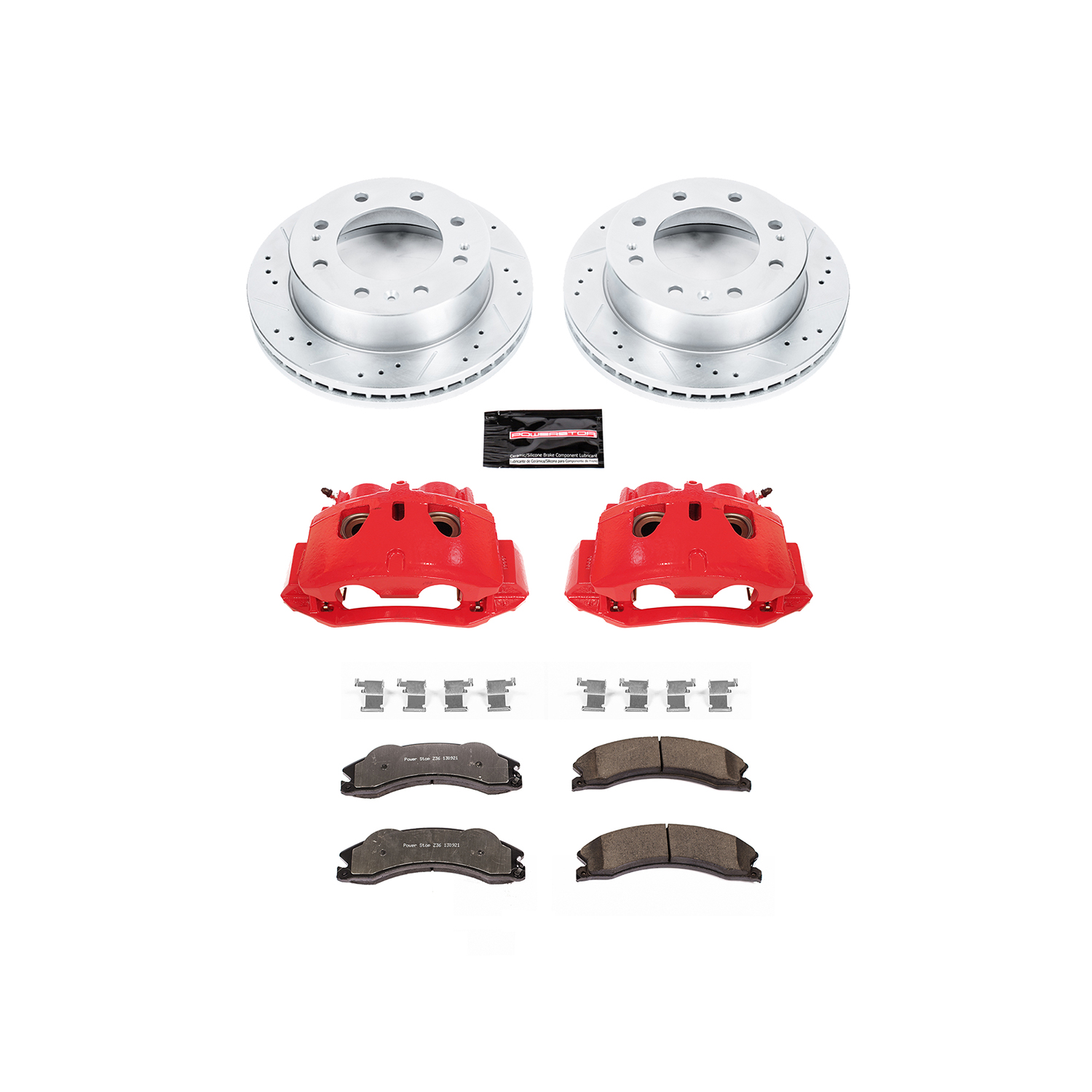 Z36 Truck and SUV Ceramic Brake Pad, Drilled & Slotted Rotor, and Caliper Kit
