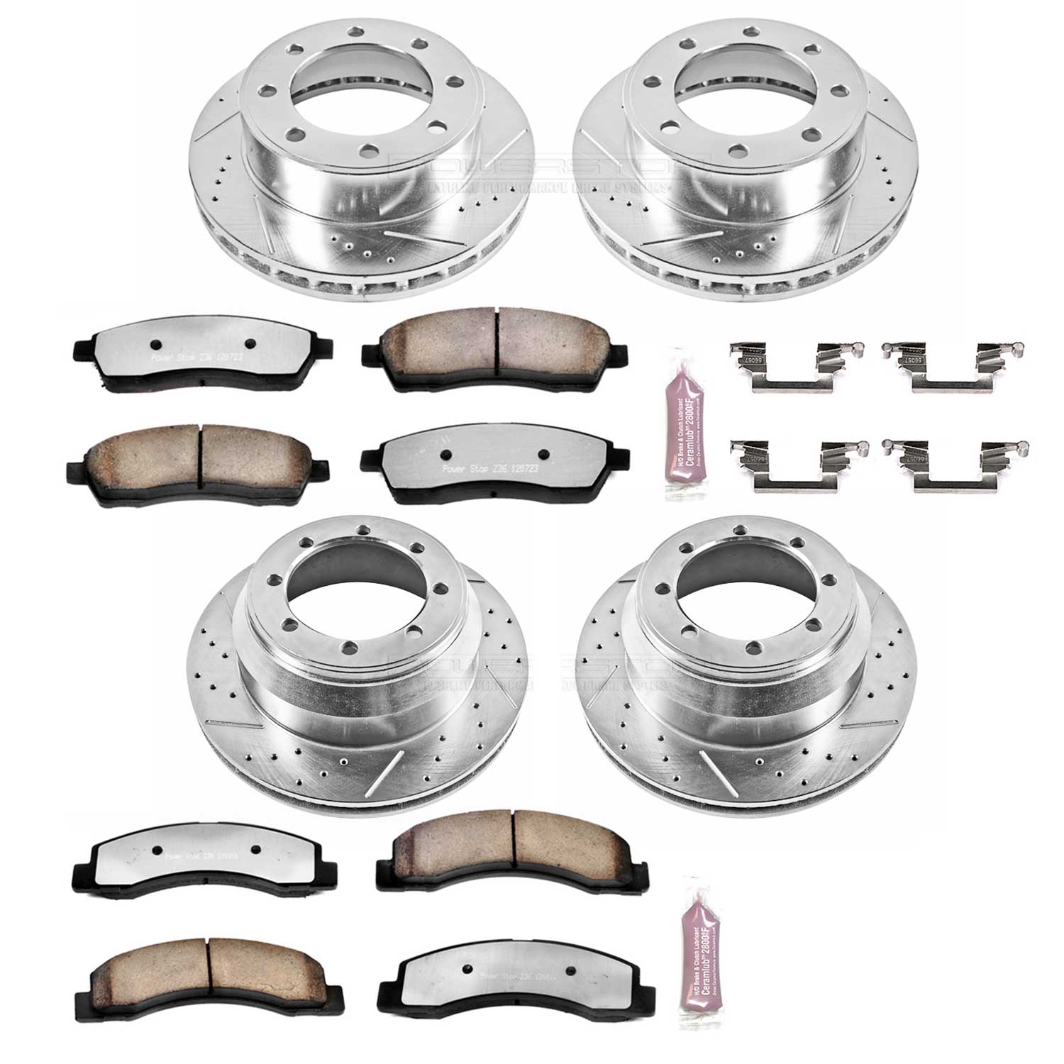 Z36 Truck and SUV Carbon-Fiber Ceramic Brake Pad and Drilled & Slotted Rotor Kit