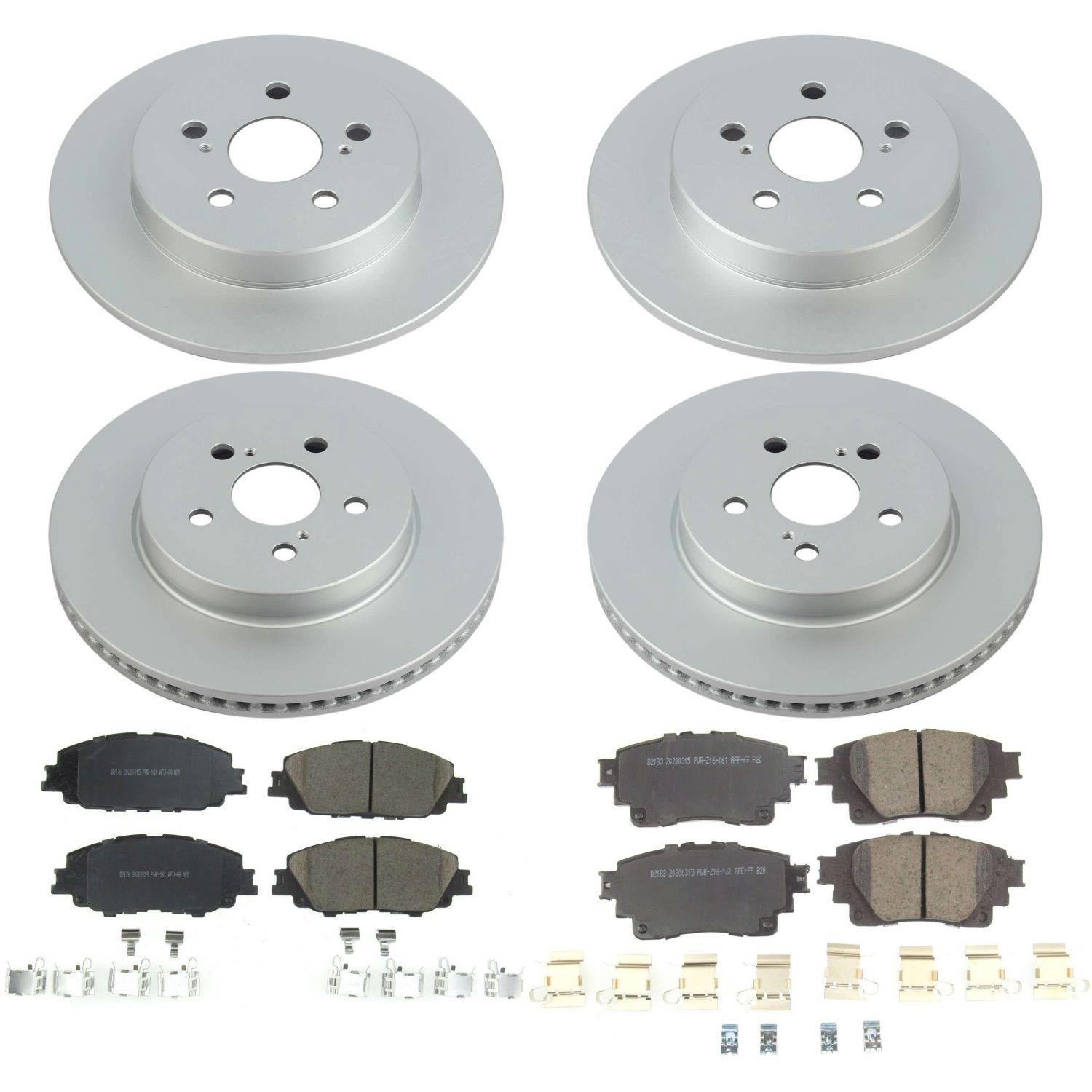 Evolution Coated Rotor And Low-Dust Ceramic Brake Pad Kit