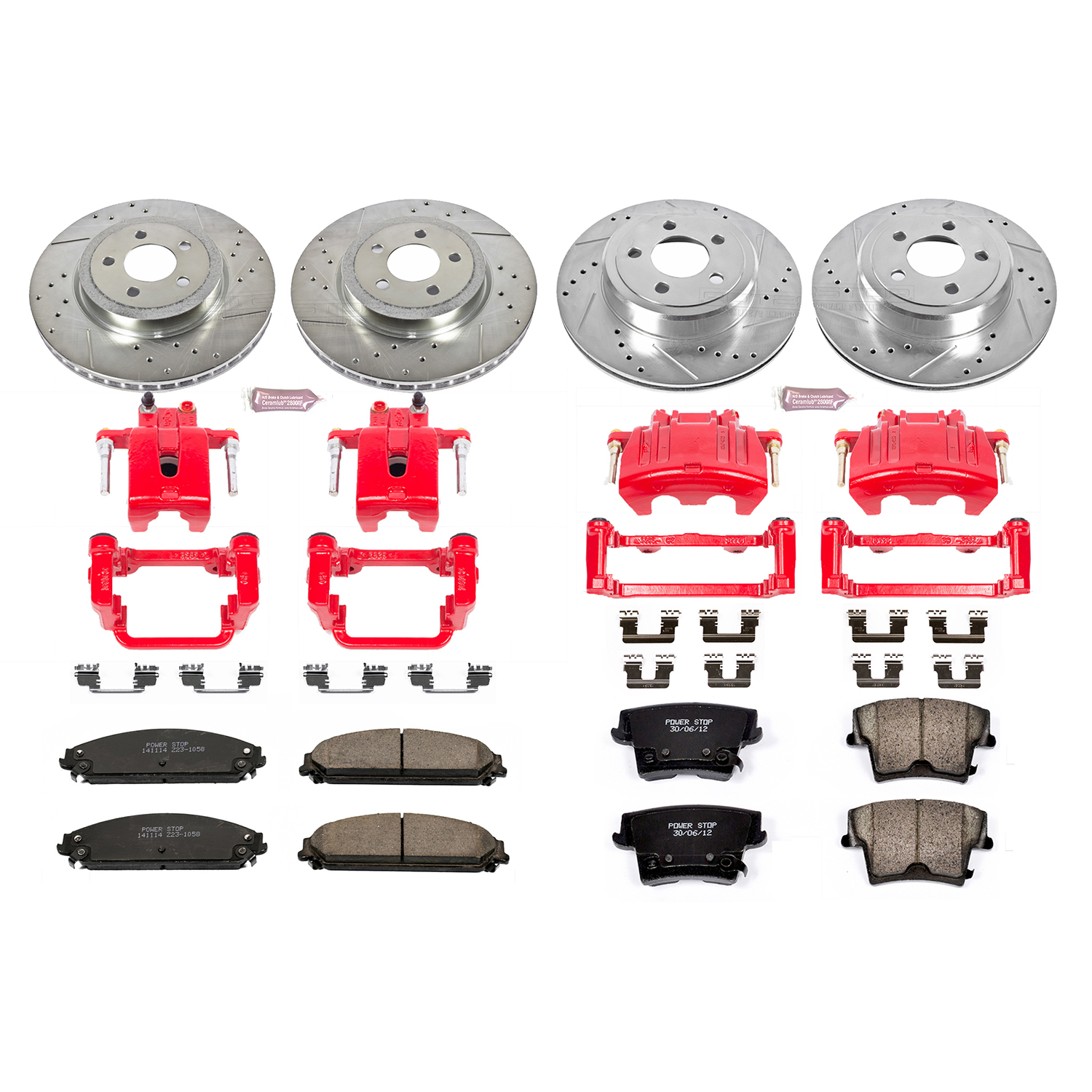 Z23 Daily Driver Carbon-Fiber Ceramic Pads Drilled & Slotted Rotor & Caliper Kit