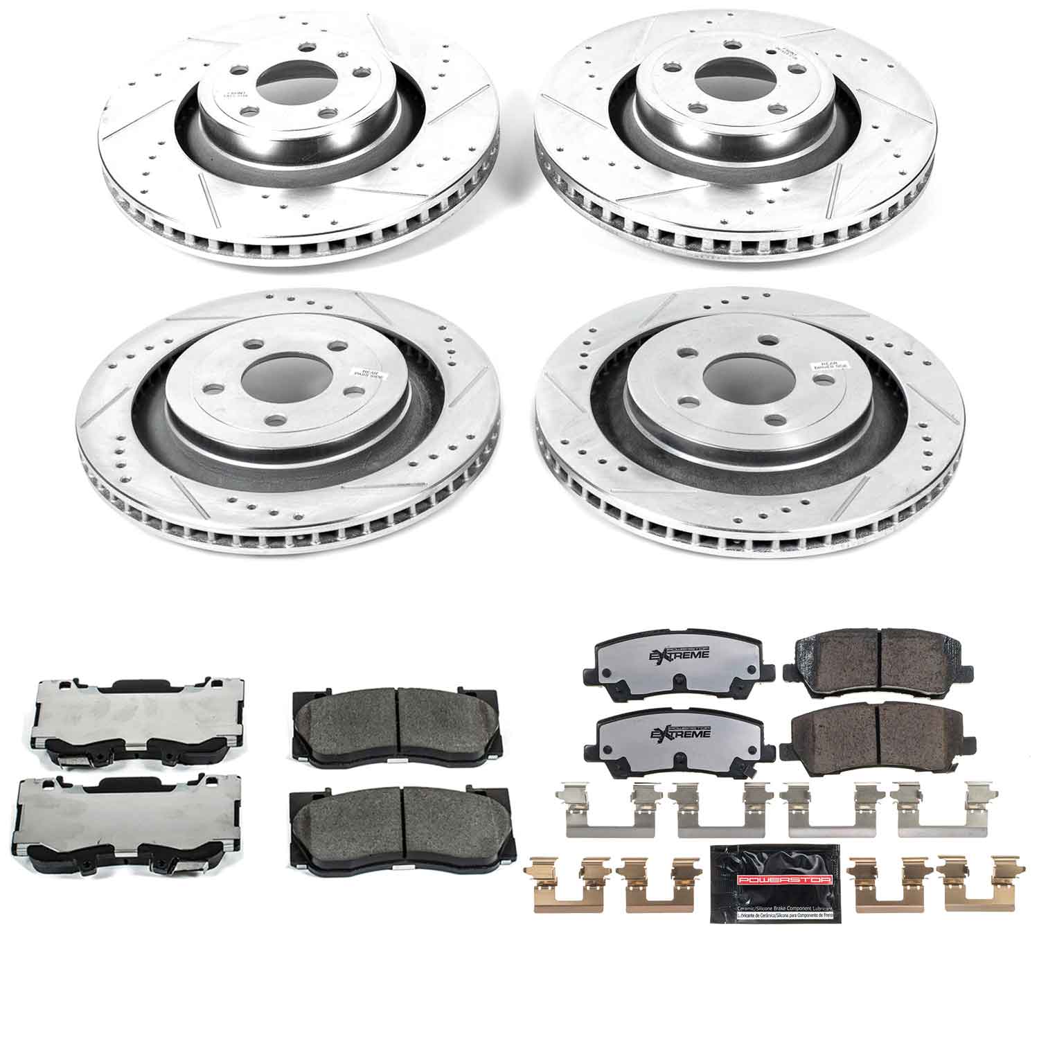 Z26 Street Performance Ceramic Brake Pad and Drilled & Slotted Rotor Kit