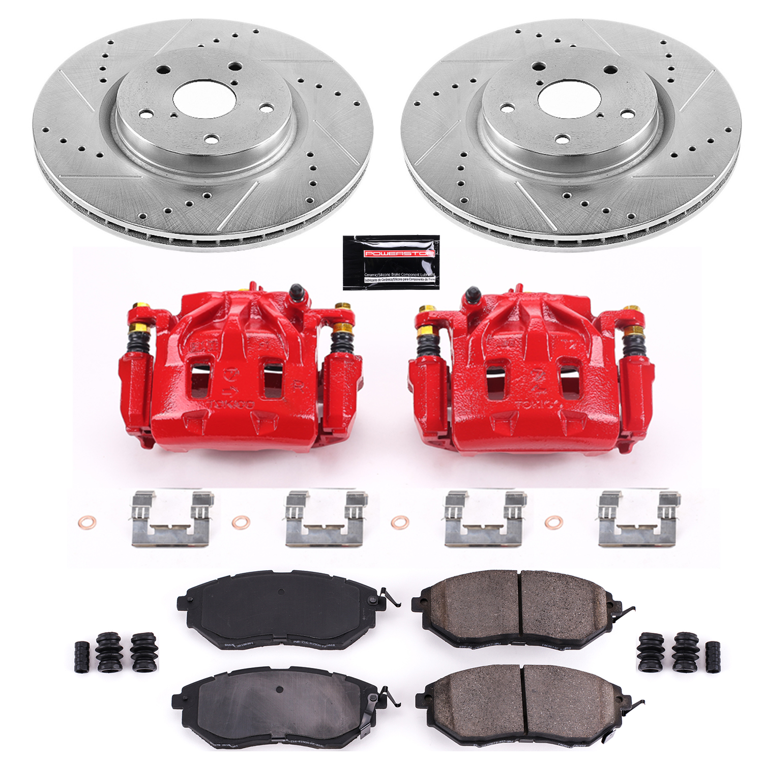 Z23 Daily Driver Carbon-Fiber Ceramic Pads Drilled & Slotted Rotor & Caliper Kit