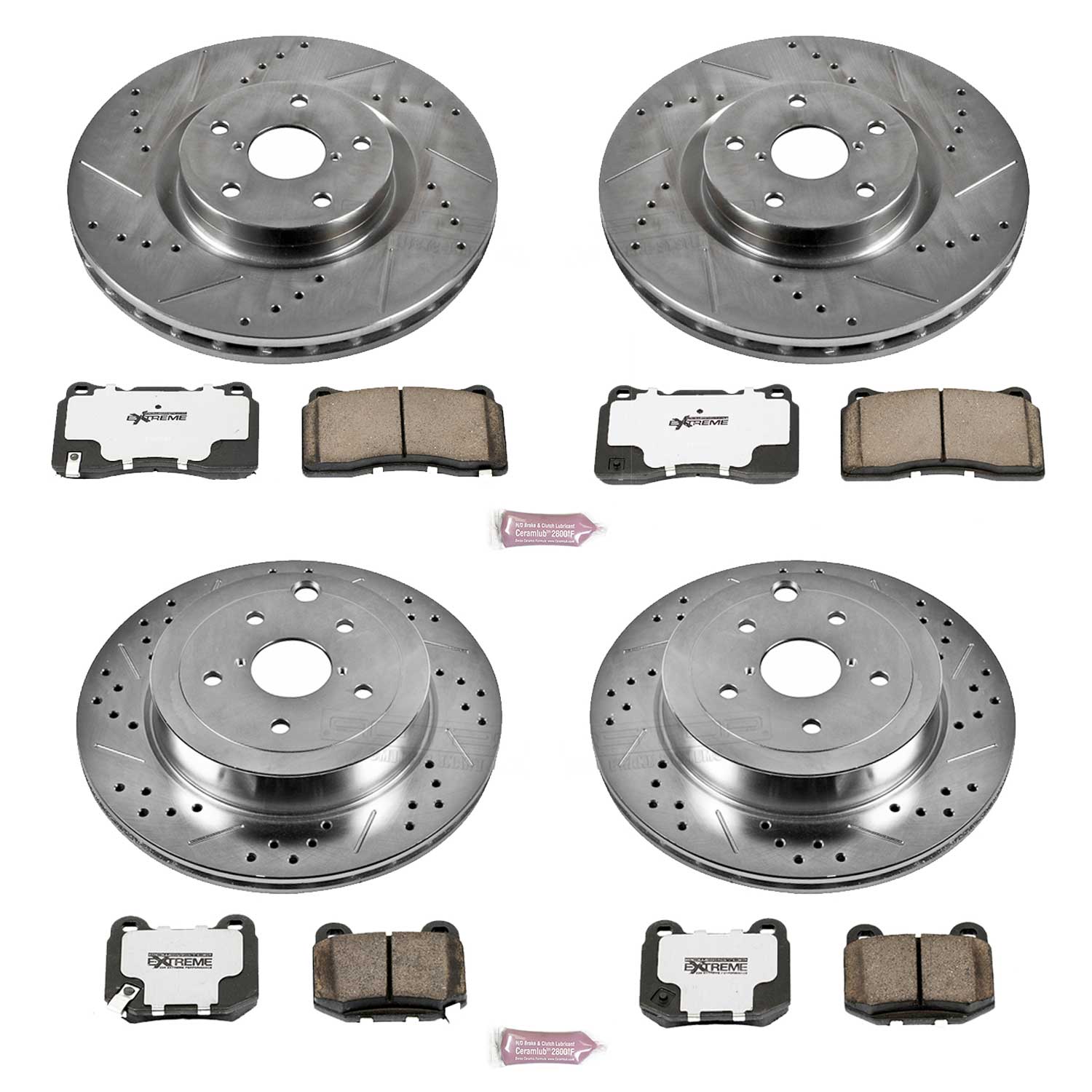 Z26 Street Performance Ceramic Brake Pad and Drilled & Slotted Rotor Kit