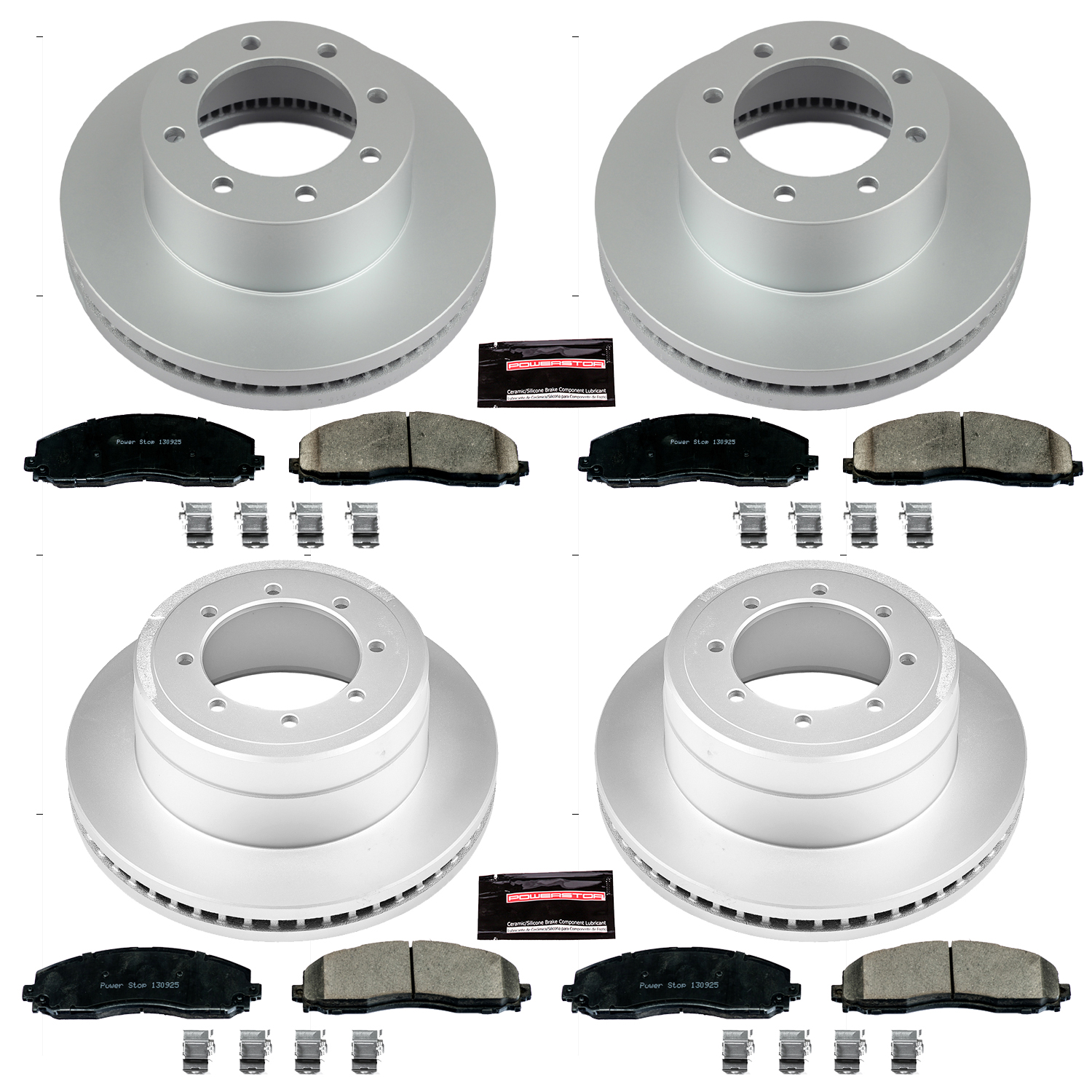 Evolution Coated Rotor And Low-Dust Ceramic Brake Pad Kit