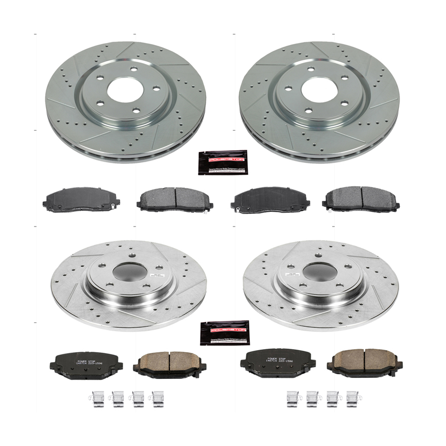 Z23 Daily Driver Carbon-Fiber Ceramic Brake Pad and Drilled & Slotted Rotor Kit