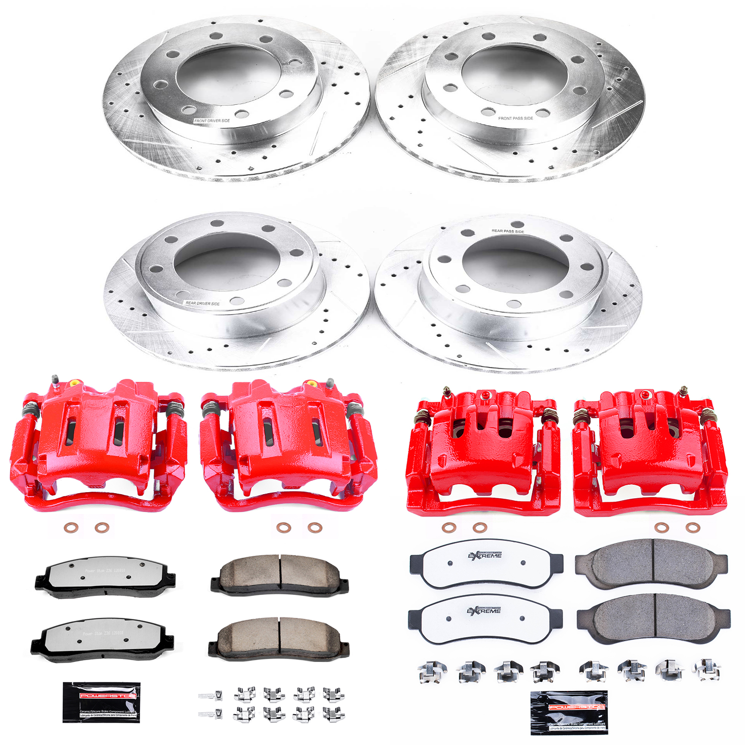 Z36 Truck and SUV Ceramic Brake Pad, Drilled & Slotted Rotor, and Caliper Kit