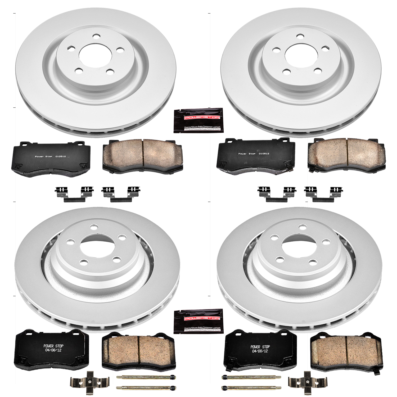 Evolution Coated Rotor And Low-Dust Ceramic Brake Pad Kit