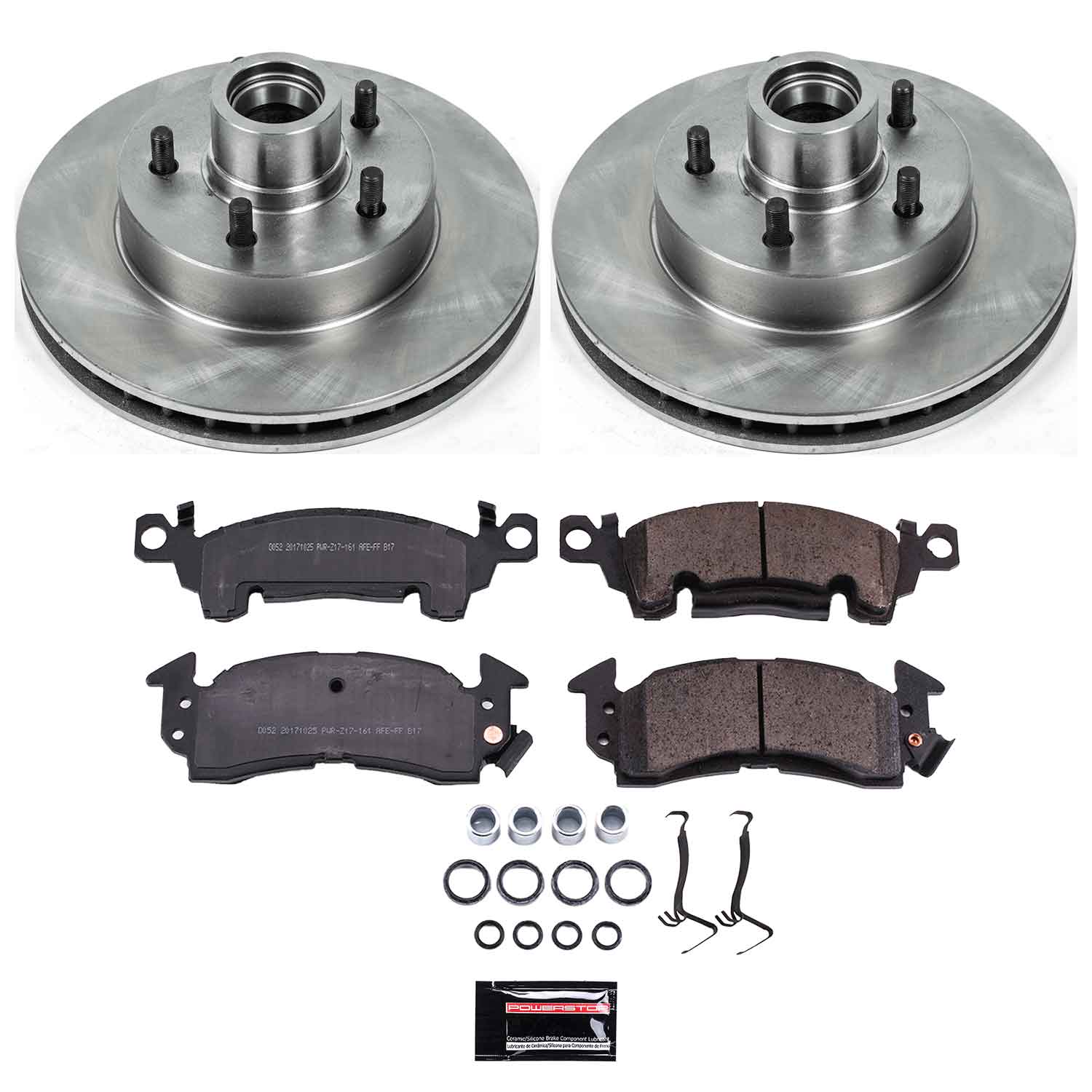 Oe Stock Replacement Low-Dust Ceramic Brake Pad And Rotor Kit