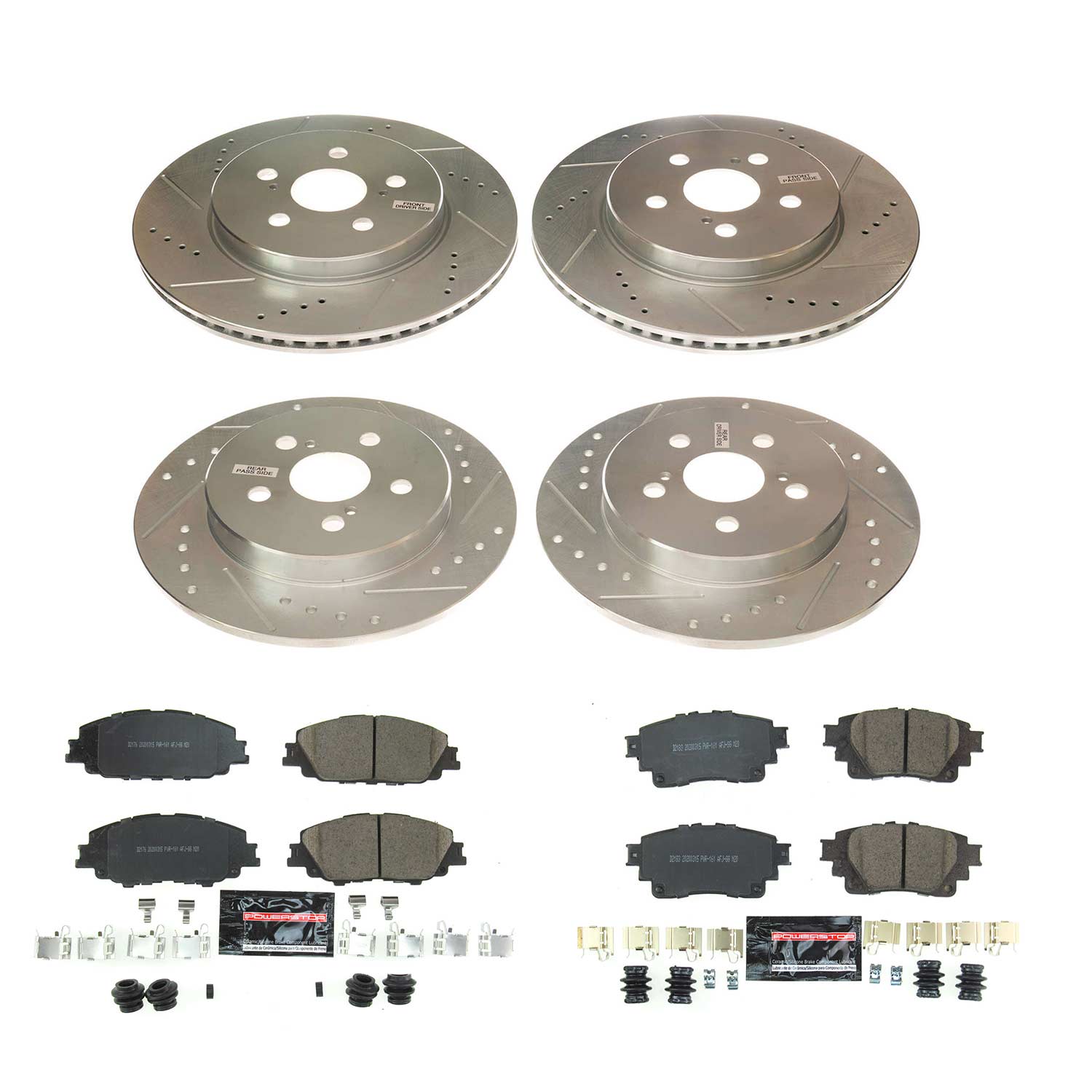 Z23 Daily Driver Carbon-Fiber Ceramic Brake Pad and Drilled & Slotted Rotor Kit