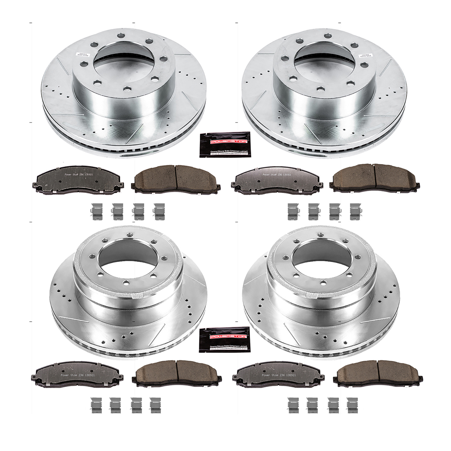 Z36 Truck and SUV Carbon-Fiber Ceramic Brake Pad and Drilled & Slotted Rotor Kit