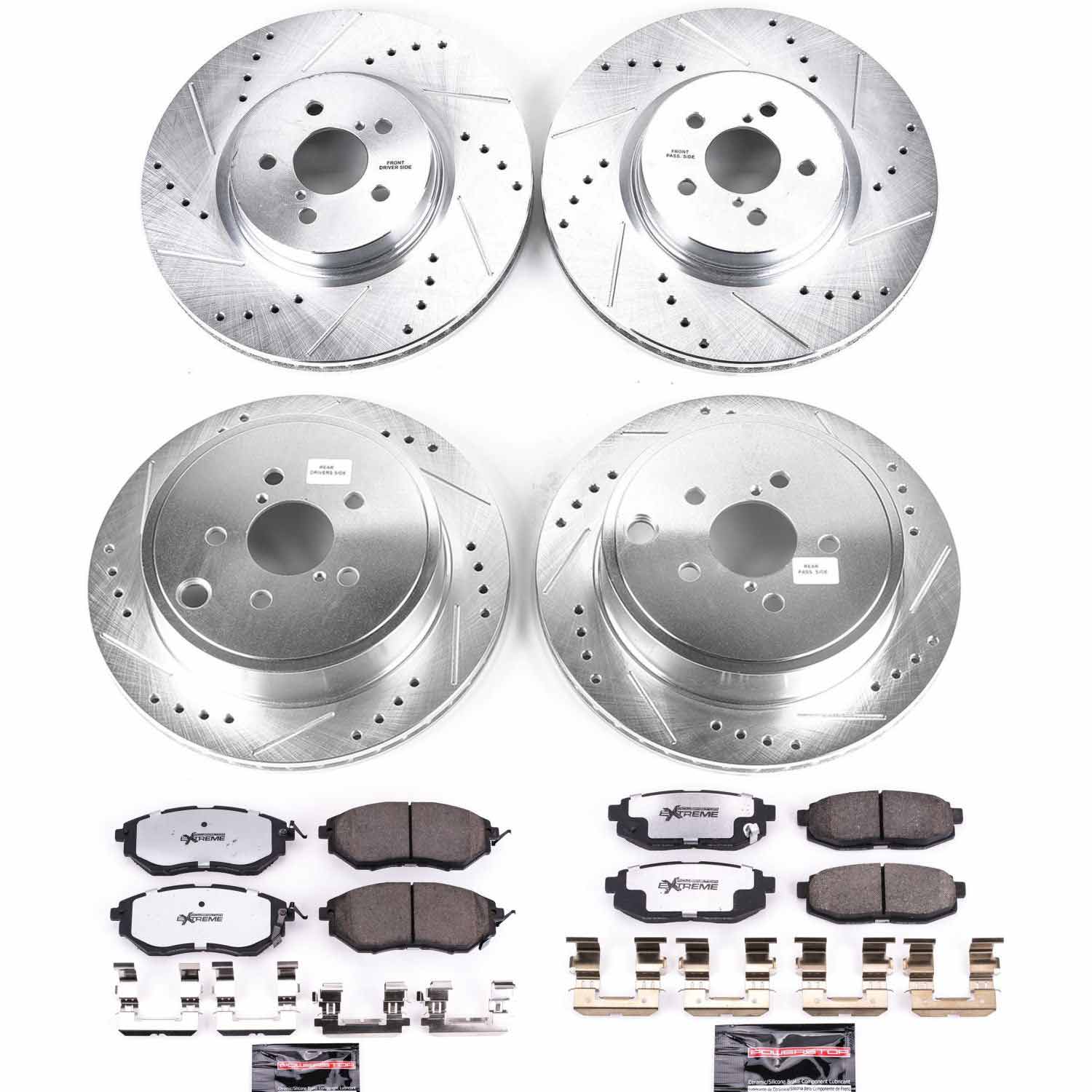 Z26 Street Performance Ceramic Brake Pad and Drilled & Slotted Rotor Kit
