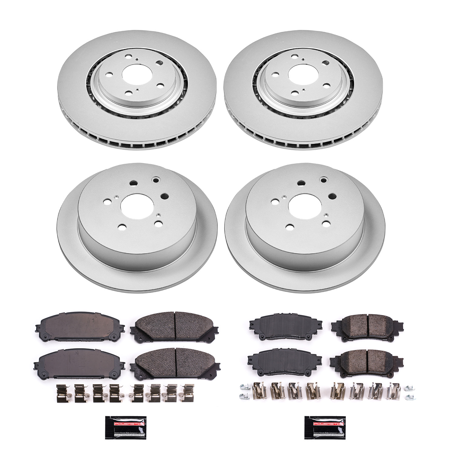 Evolution Coated Rotor And Low-Dust Ceramic Brake Pad Kit