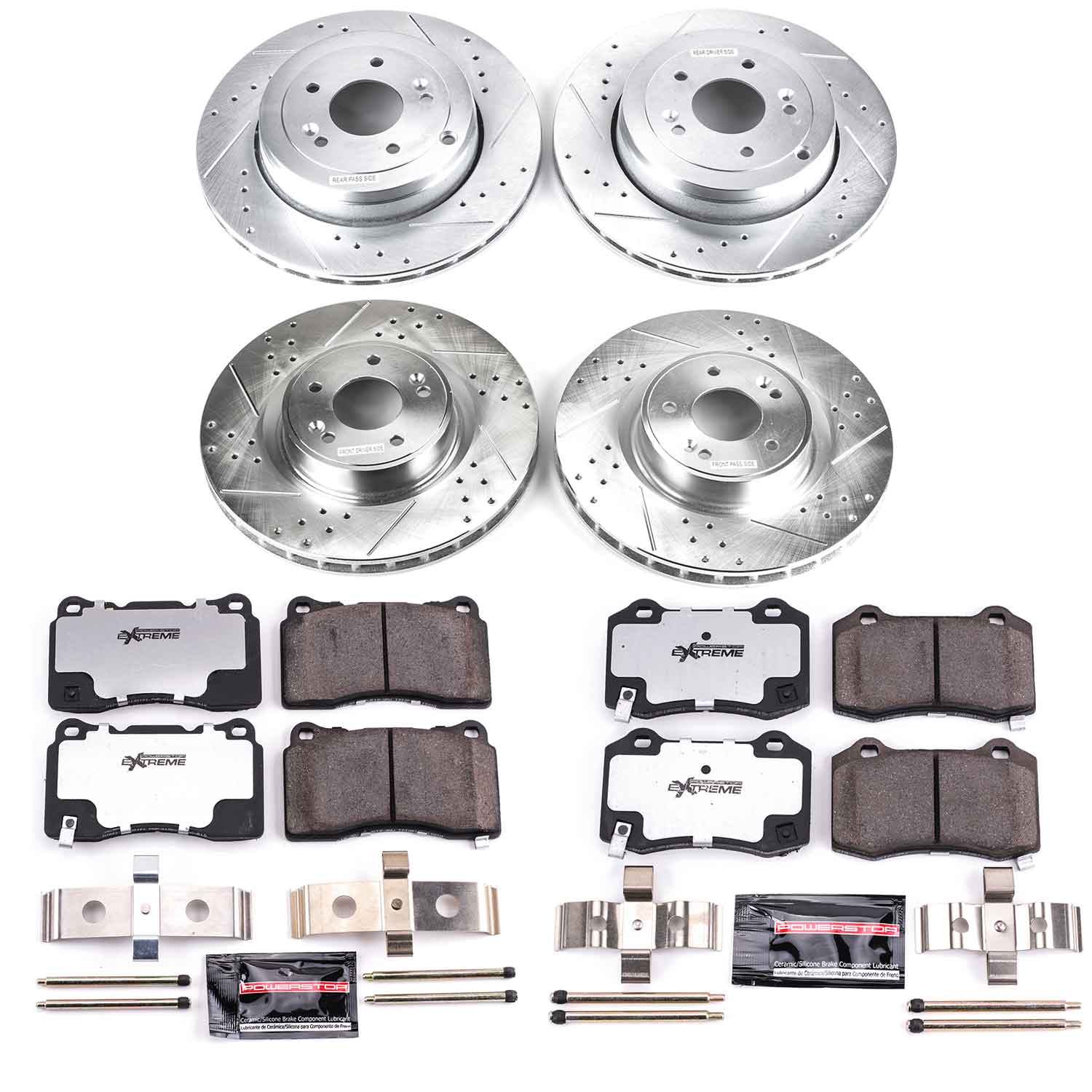 Z26 Street Performance Ceramic Brake Pad and Drilled & Slotted Rotor Kit