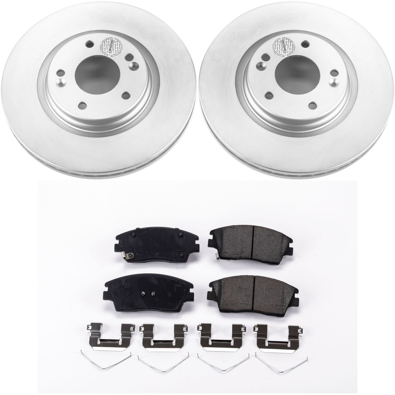 Evolution Coated Rotor And Low-Dust Ceramic Brake Pad Kit