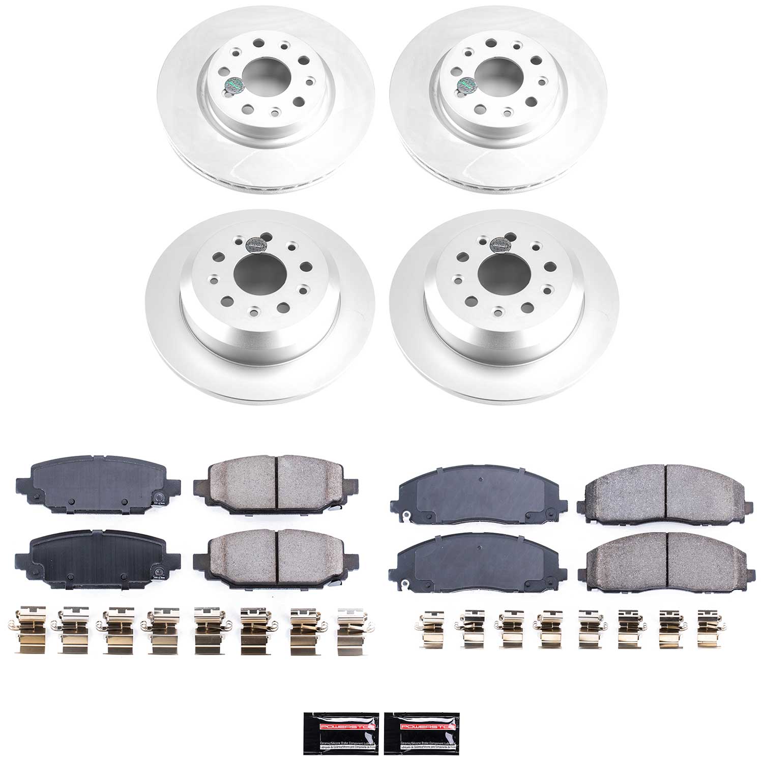 Evolution Coated Rotor And Low-Dust Ceramic Brake Pad Kit