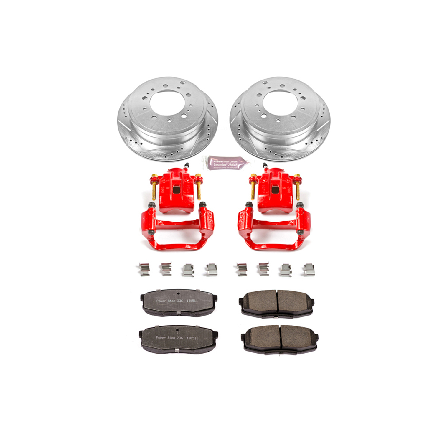 Z36 Truck and SUV Ceramic Brake Pad, Drilled & Slotted Rotor, and Caliper Kit