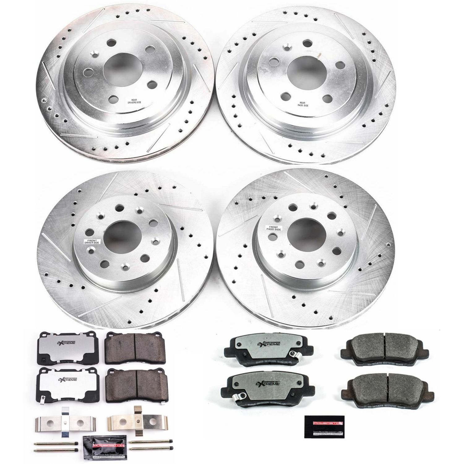 Z26 Street Performance Ceramic Brake Pad and Drilled & Slotted Rotor Kit