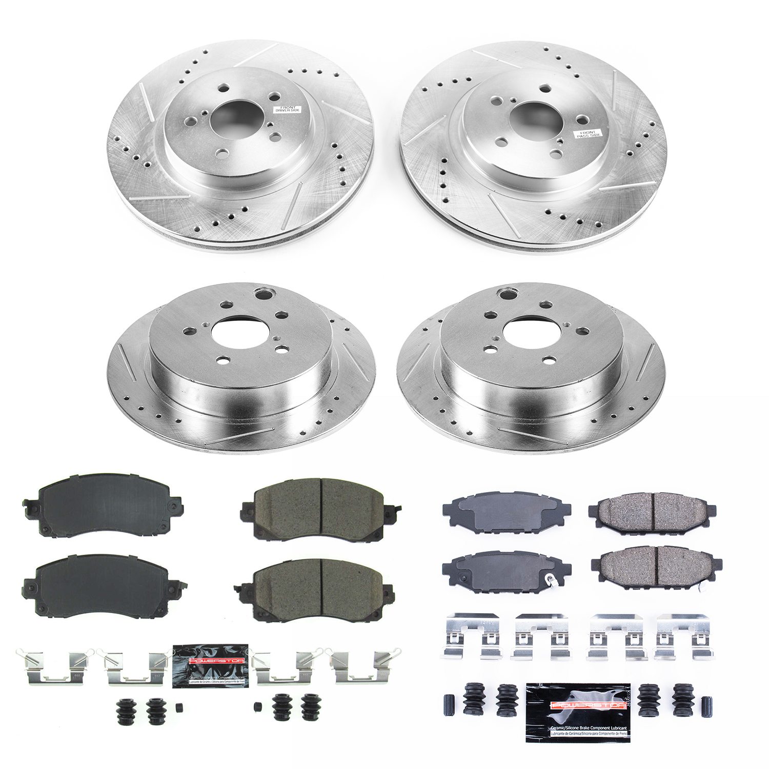 Z23 Daily Driver Carbon-Fiber Ceramic Brake Pad and Drilled & Slotted Rotor Kit