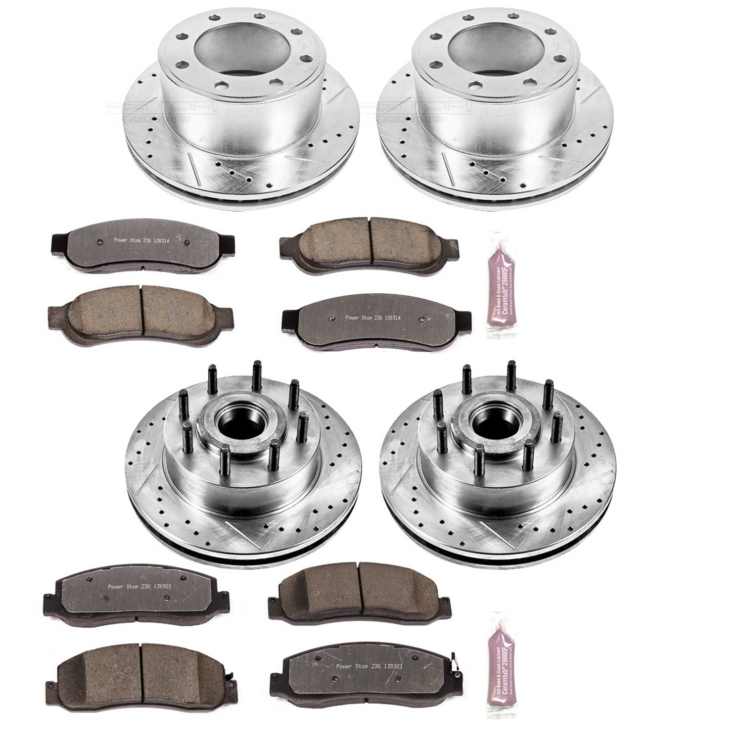 Z36 Truck and SUV Carbon-Fiber Ceramic Brake Pad and Drilled & Slotted Rotor Kit