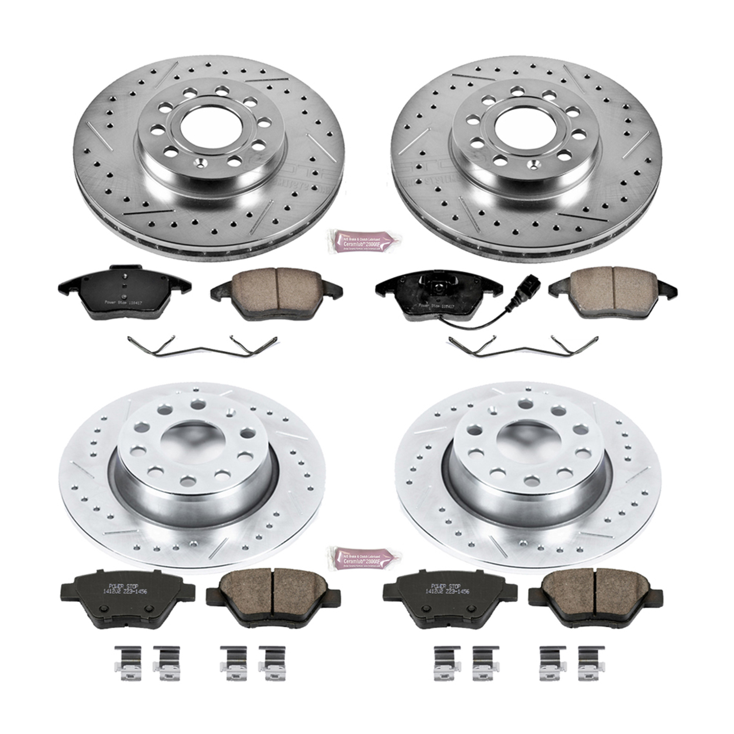 Z23 Daily Driver Carbon-Fiber Ceramic Brake Pad and Drilled & Slotted Rotor Kit