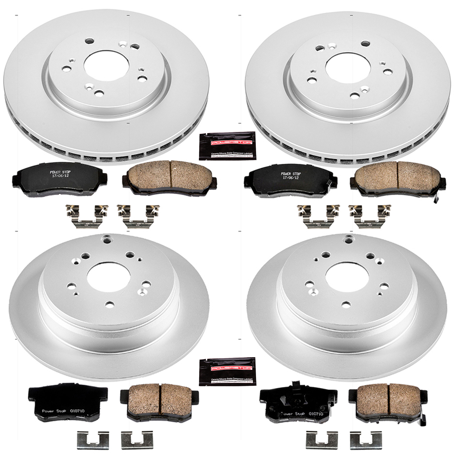Evolution Coated Rotor And Low-Dust Ceramic Brake Pad Kit
