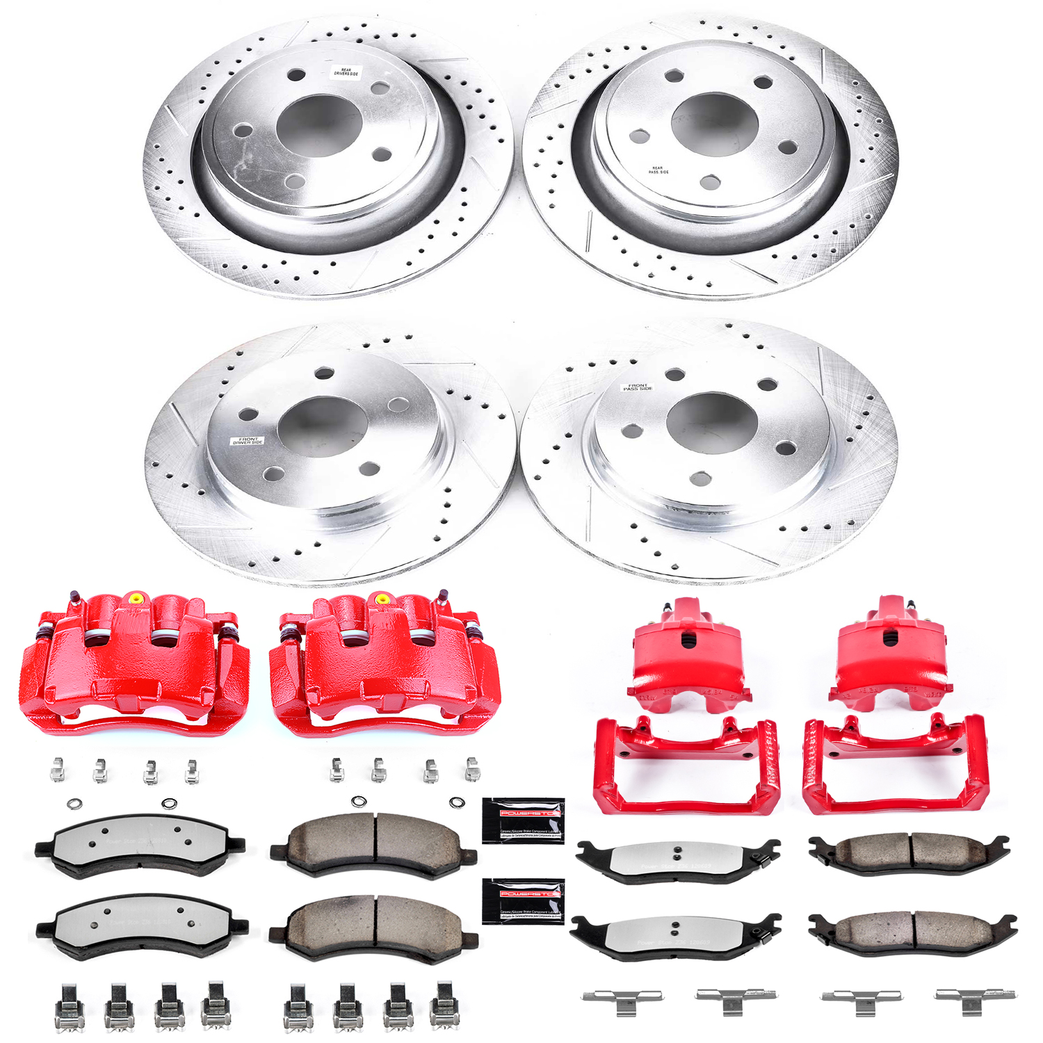 Z36 Truck and SUV Ceramic Brake Pad, Drilled & Slotted Rotor, and Caliper Kit