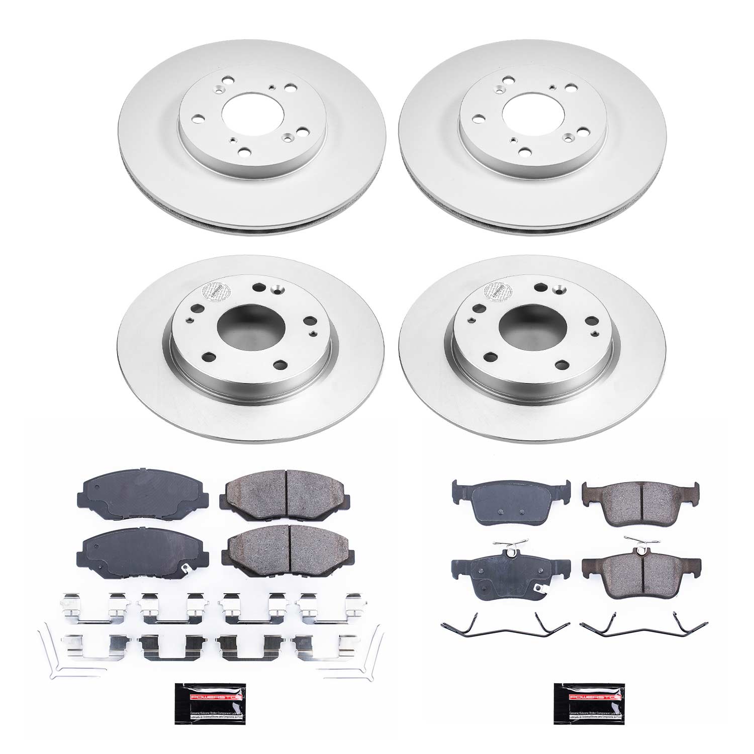 Evolution Coated Rotor And Low-Dust Ceramic Brake Pad Kit