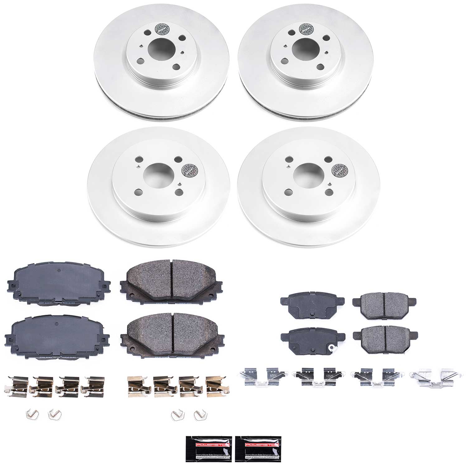 Evolution Coated Rotor And Low-Dust Ceramic Brake Pad Kit