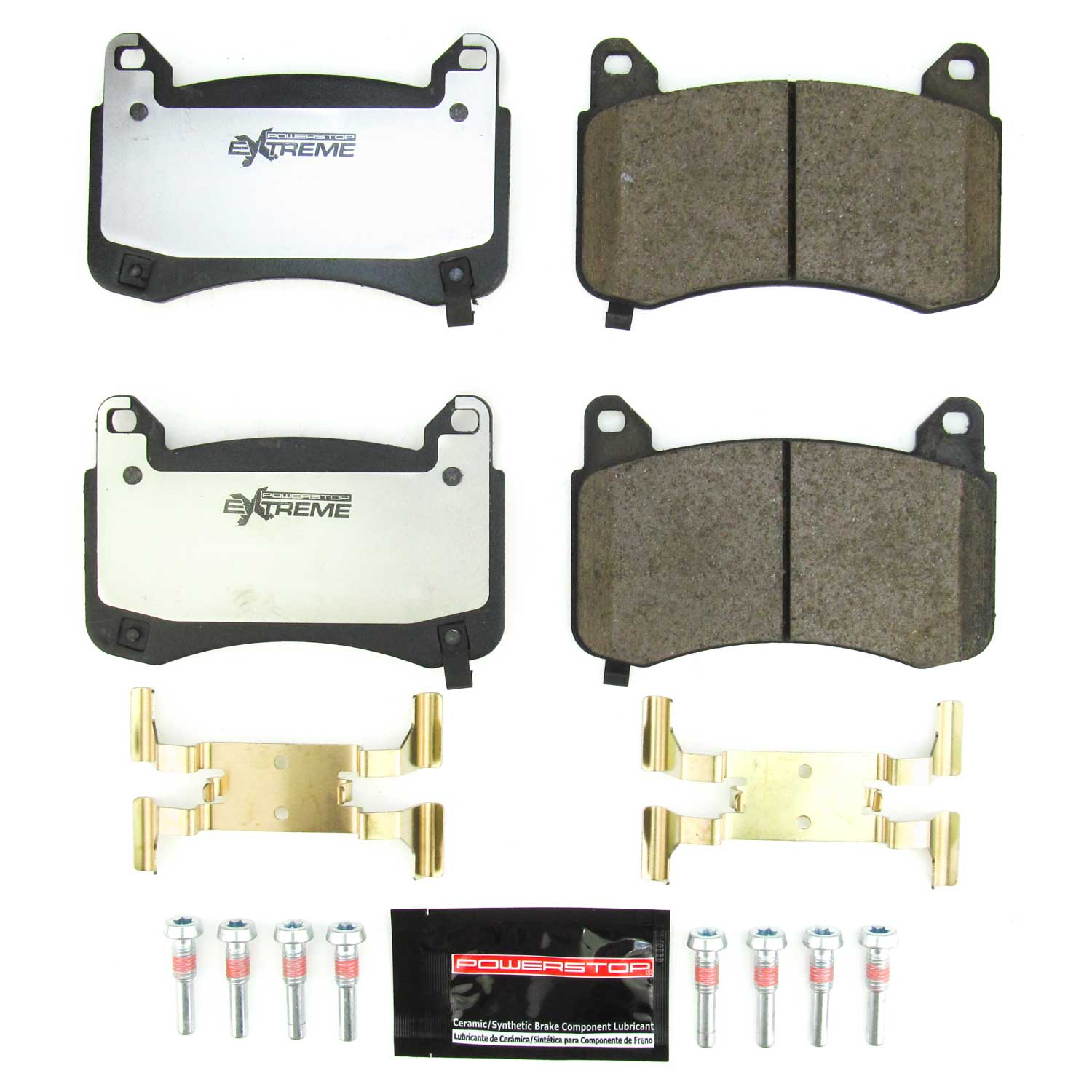 Z26 Performance Carbon-Fiber Ceramic Brake Pads with Hardware Kit
