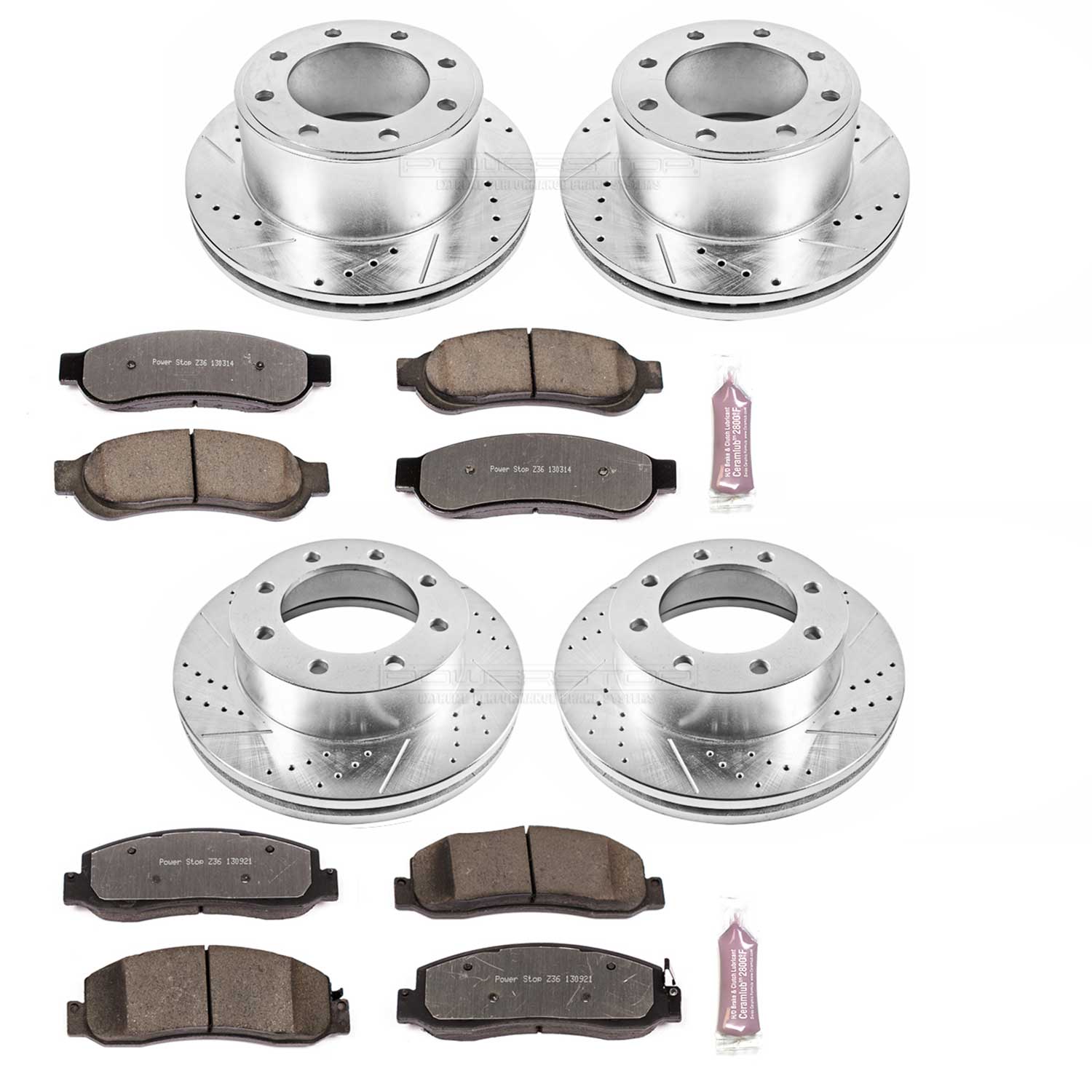 Z36 Truck and SUV Carbon-Fiber Ceramic Brake Pad and Drilled & Slotted Rotor Kit