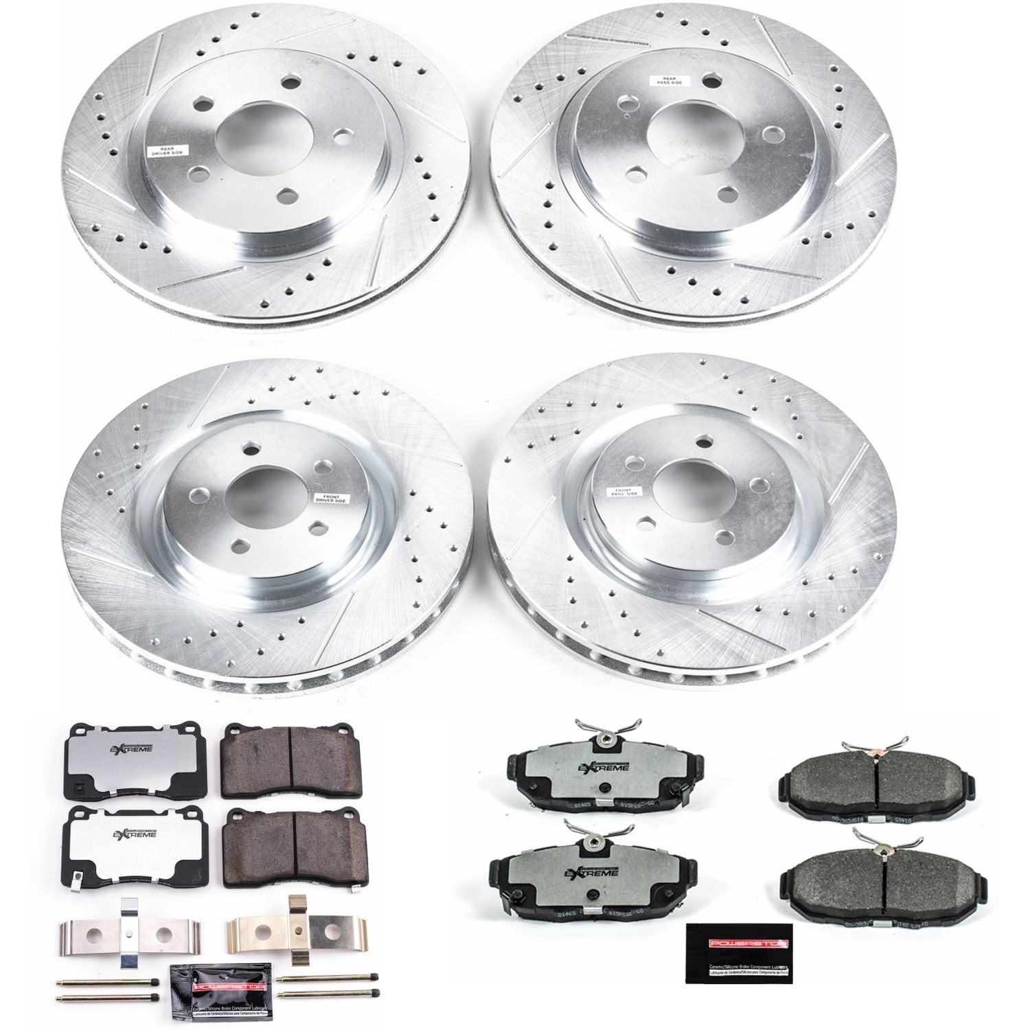 Z26 Street Performance Ceramic Brake Pad and Drilled & Slotted Rotor Kit