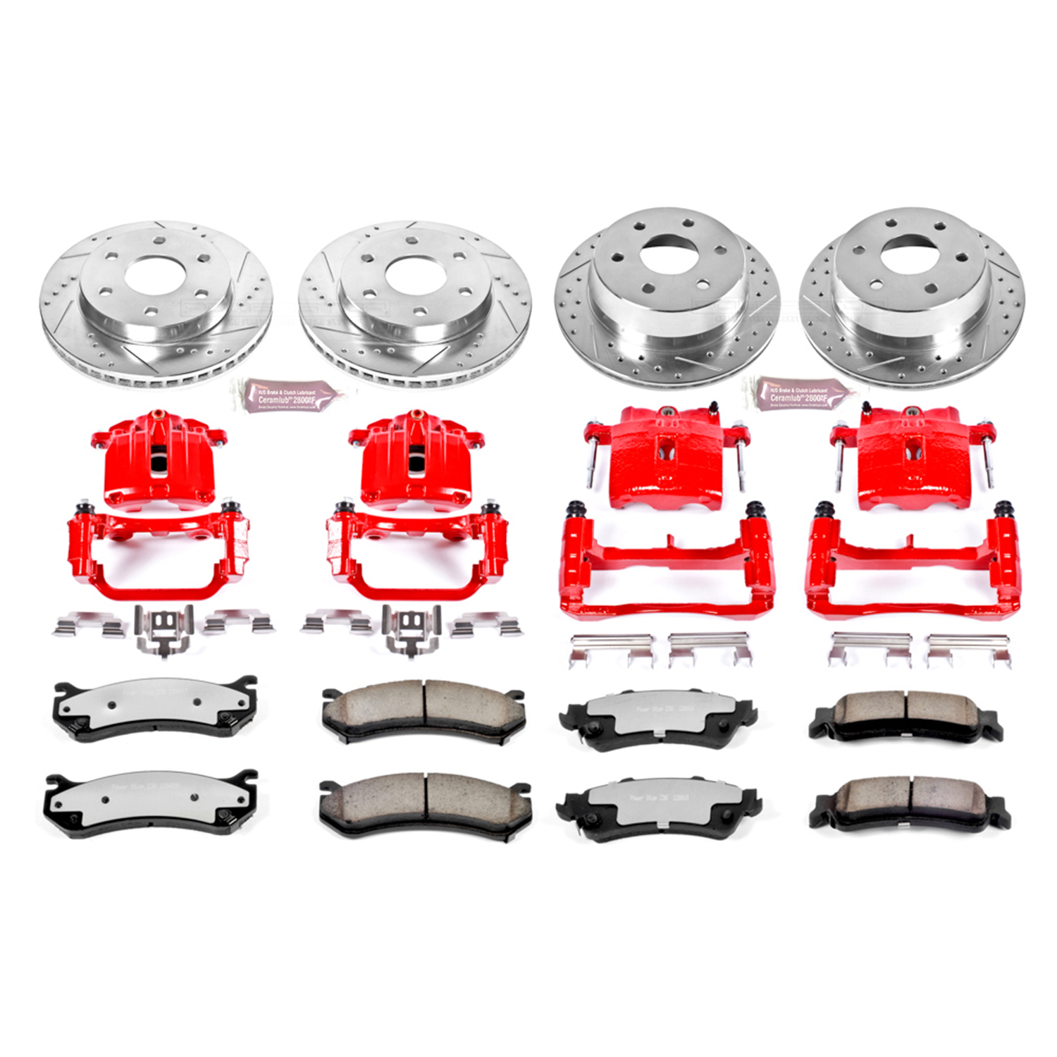 Z36 Truck and SUV Ceramic Brake Pad, Drilled & Slotted Rotor, and Caliper Kit