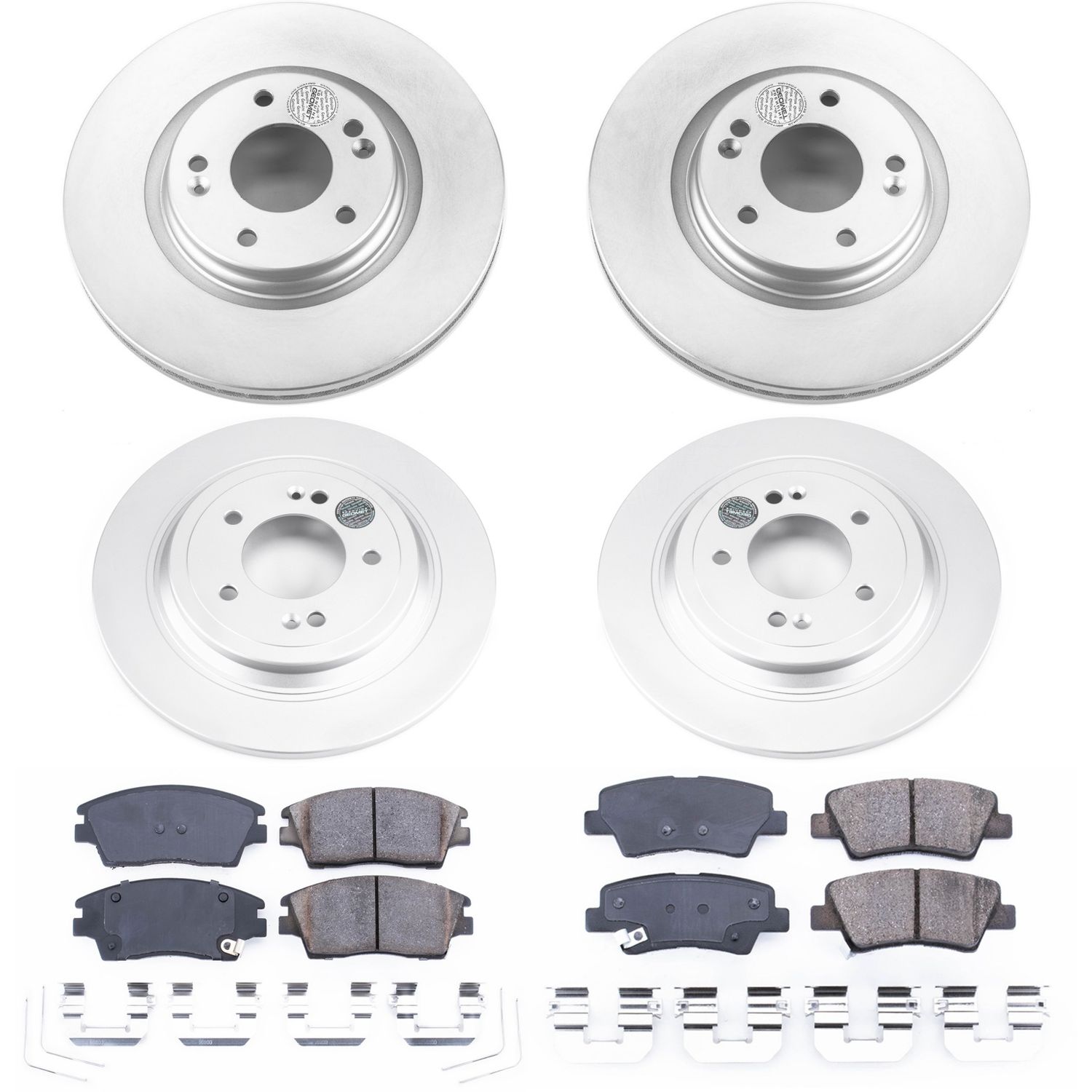Evolution Coated Rotor And Low-Dust Ceramic Brake Pad Kit