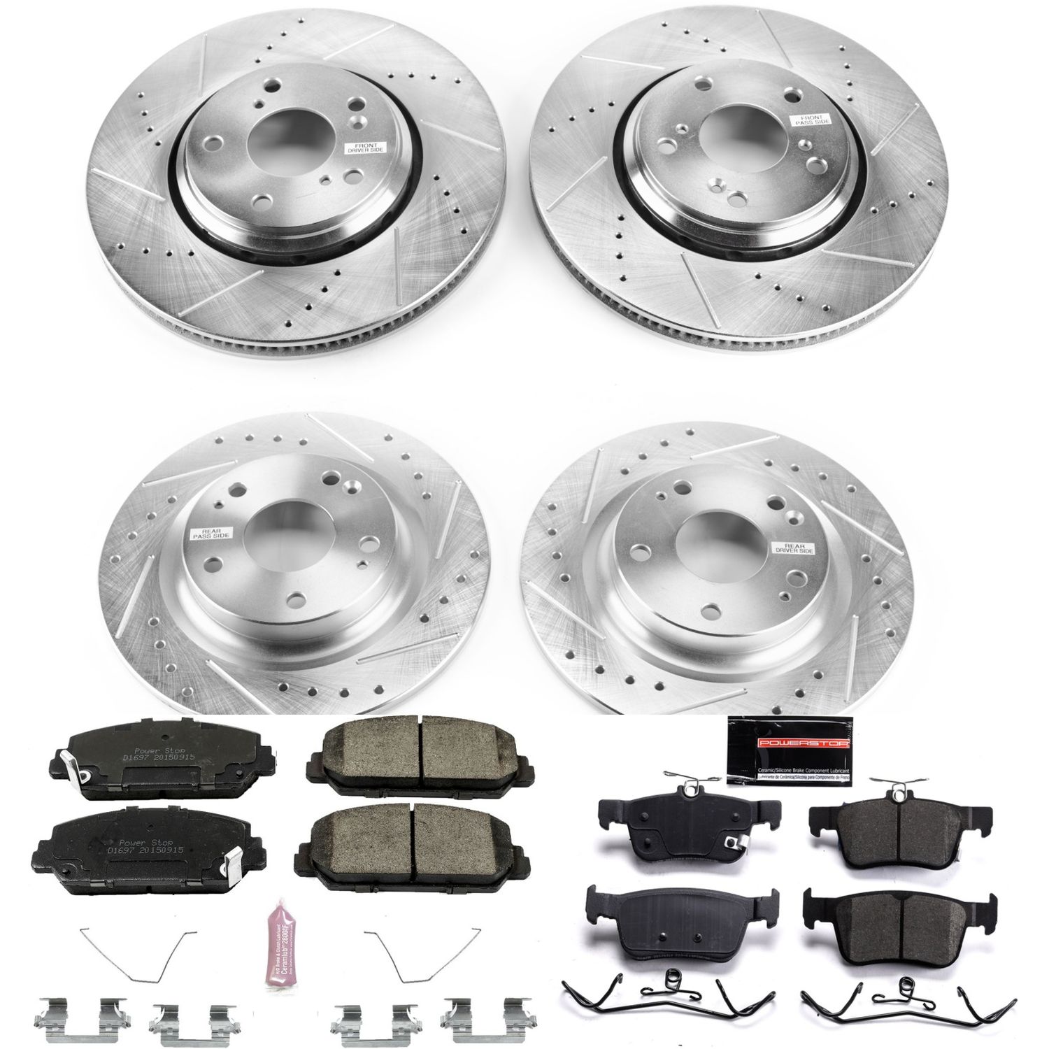 Z23 Daily Driver Carbon-Fiber Ceramic Brake Pad and Drilled & Slotted Rotor Kit