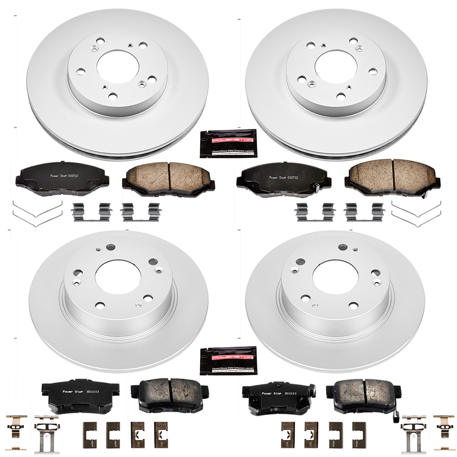 Evolution Coated Rotor And Low-Dust Ceramic Brake Pad Kit