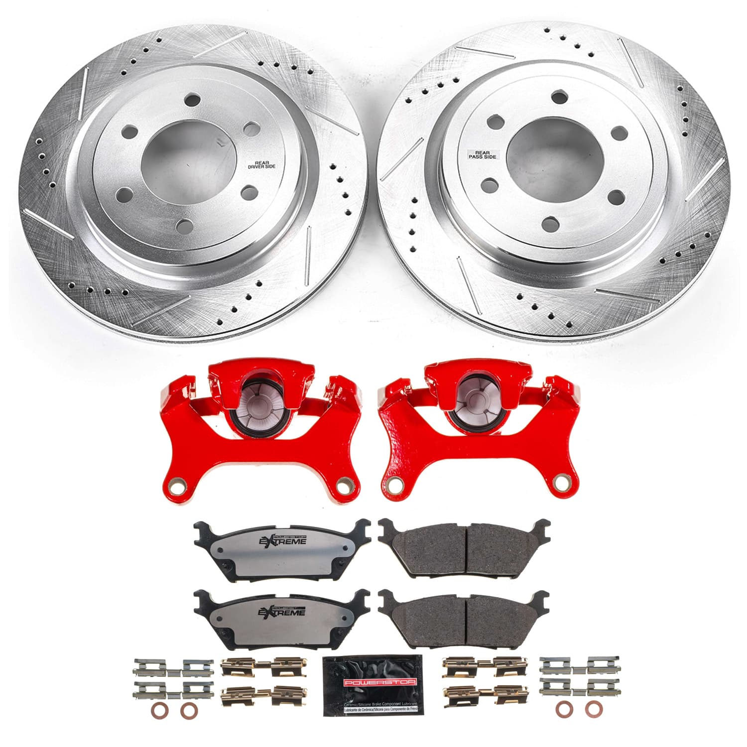 Z36 Truck and SUV Ceramic Brake Pad, Drilled & Slotted Rotor, and Caliper Kit