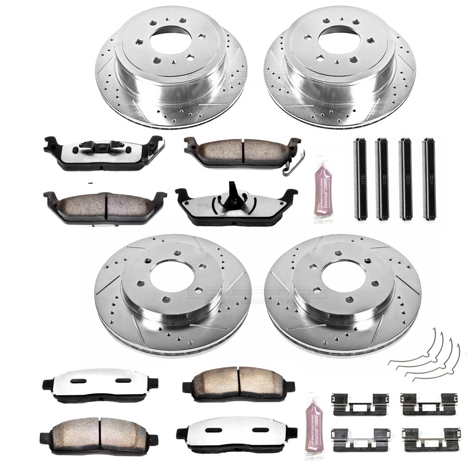 Z36 Truck and SUV Carbon-Fiber Ceramic Brake Pad and Drilled & Slotted Rotor Kit