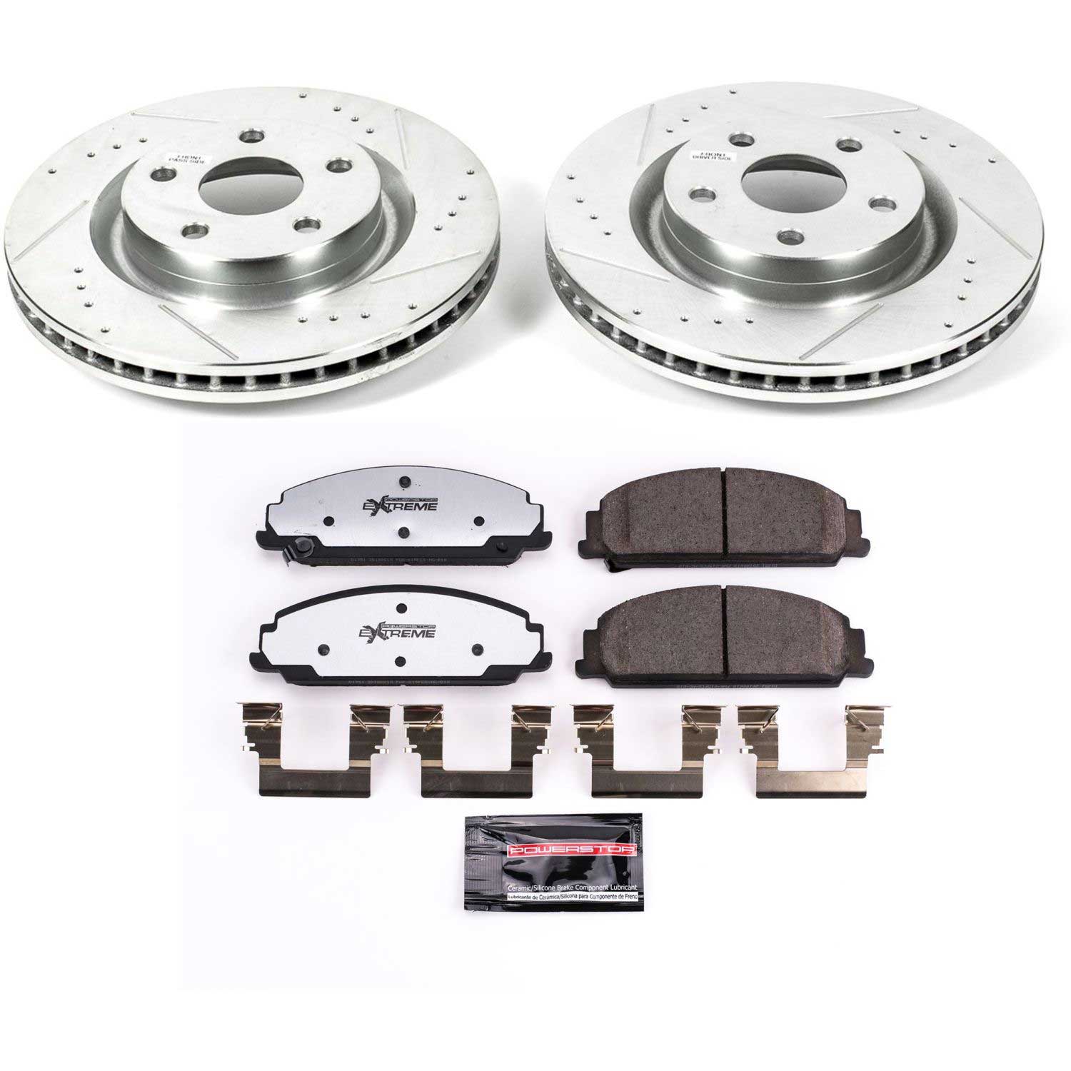 Z26 Street Performance Ceramic Brake Pad and Drilled & Slotted Rotor Kit