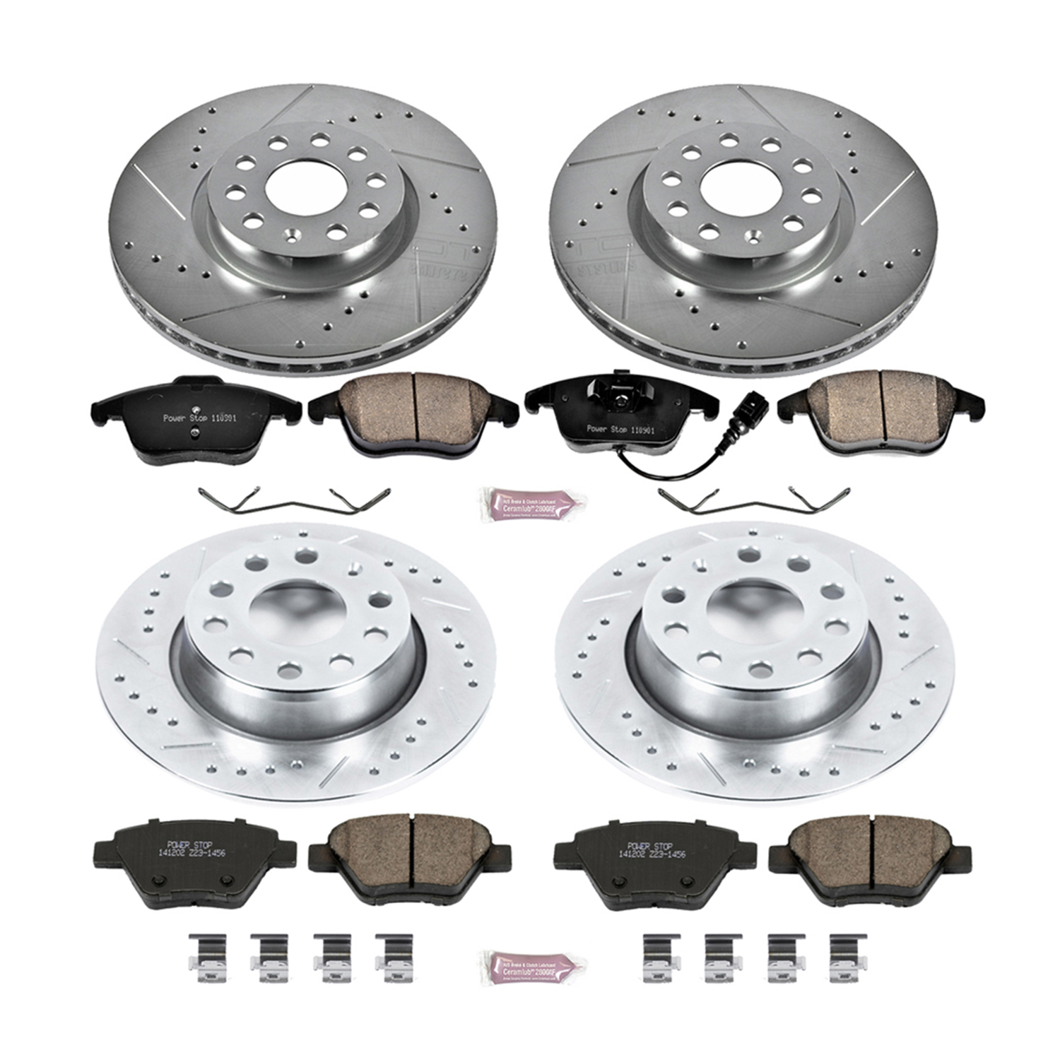 Z23 Daily Driver Carbon-Fiber Ceramic Brake Pad and Drilled & Slotted Rotor Kit