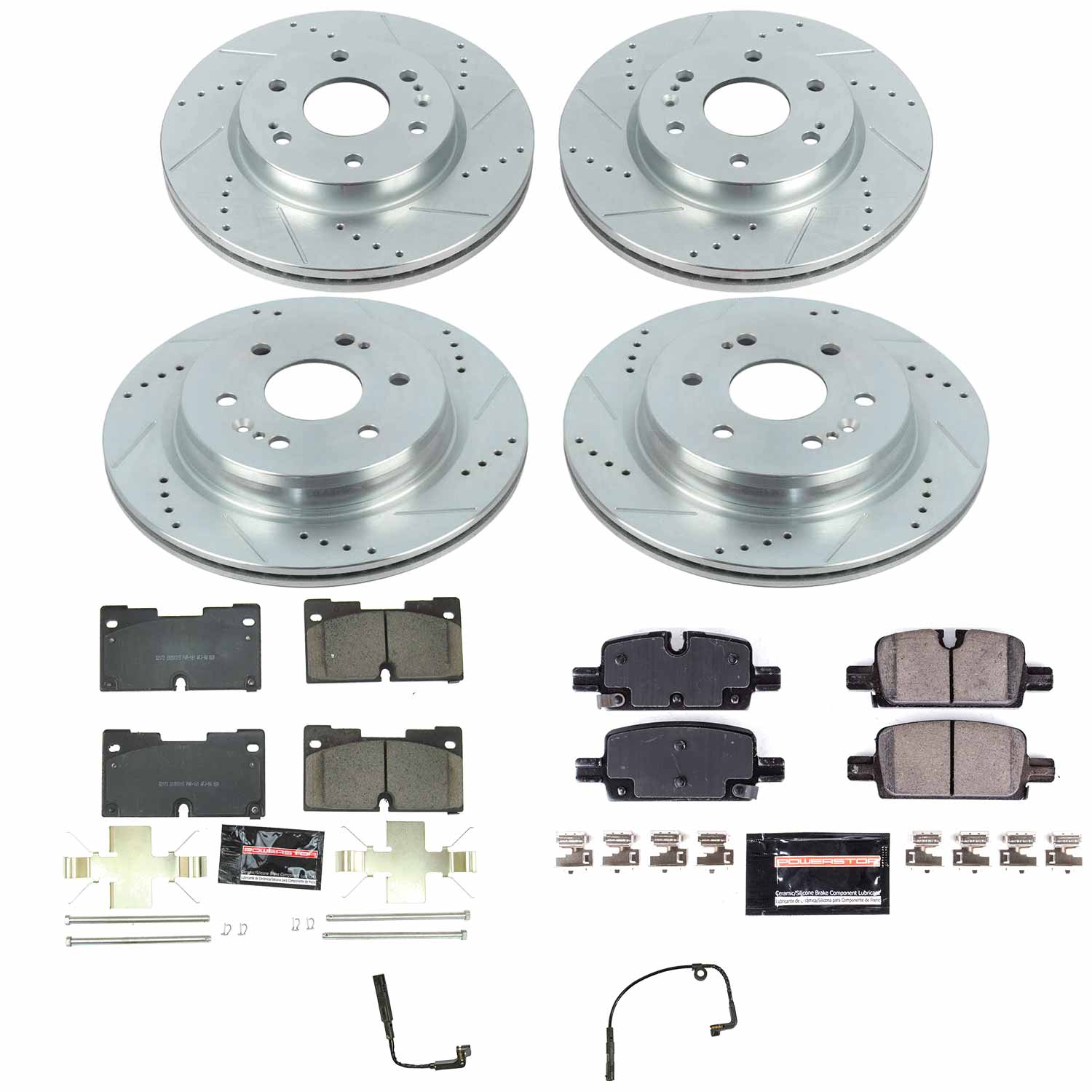 Z23 Daily Driver Carbon-Fiber Ceramic Brake Pad and Drilled & Slotted Rotor Kit